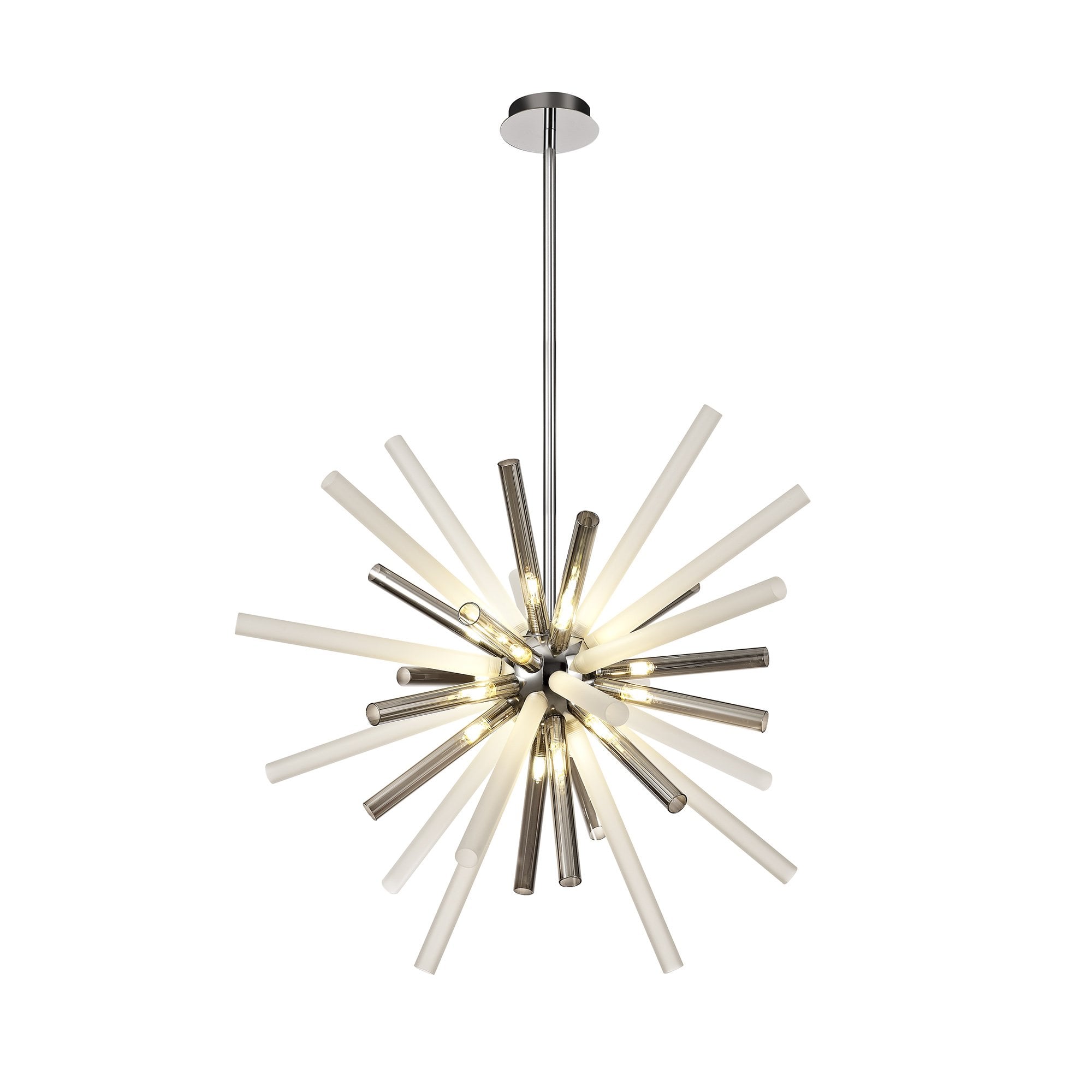 Pendant 16 Light G9, Smoked & Frosted/Polished Chrome