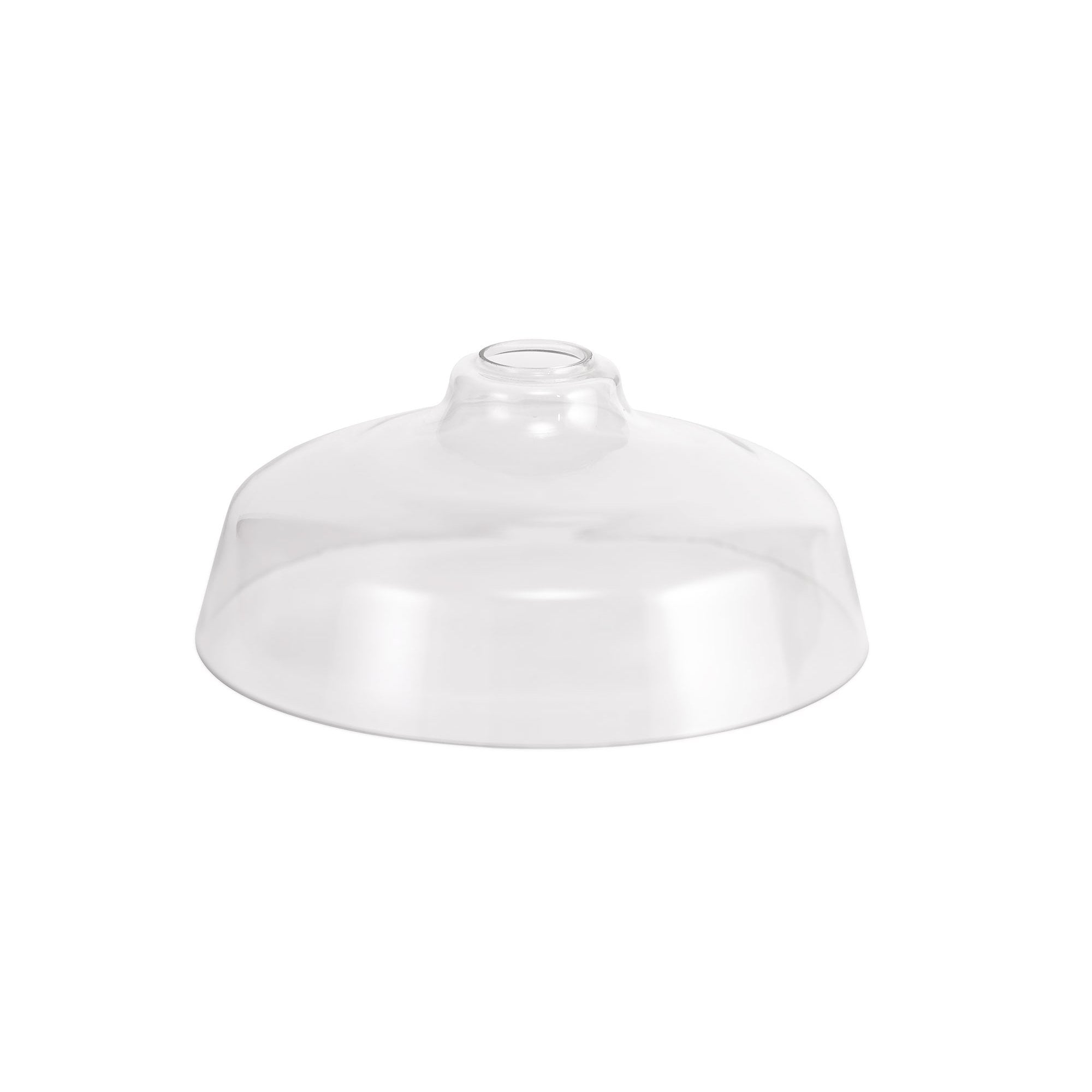 Flat Round 38cm Clear Glass Lampshade