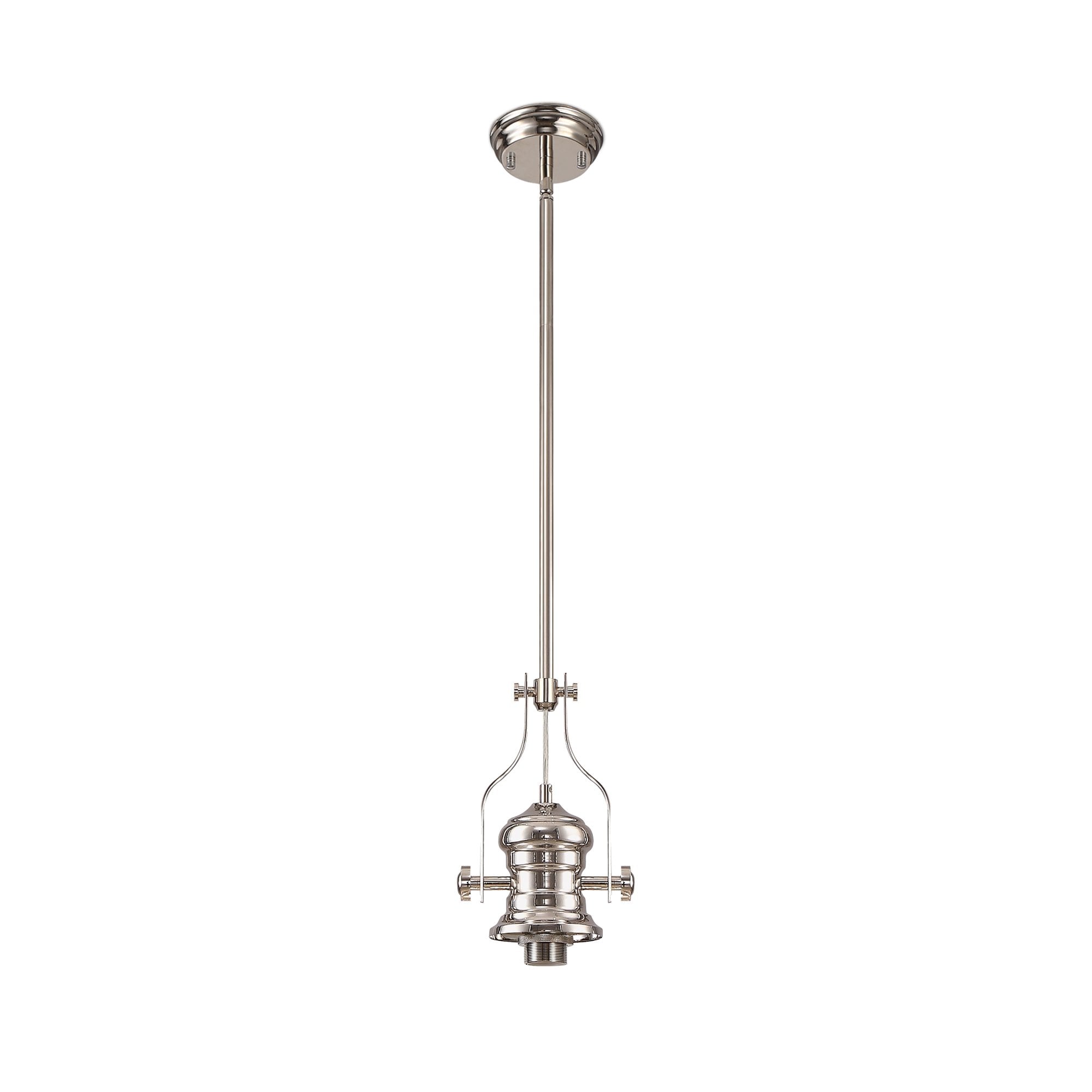 Frame Only Pendant, 1 x E27, Polished Nickel