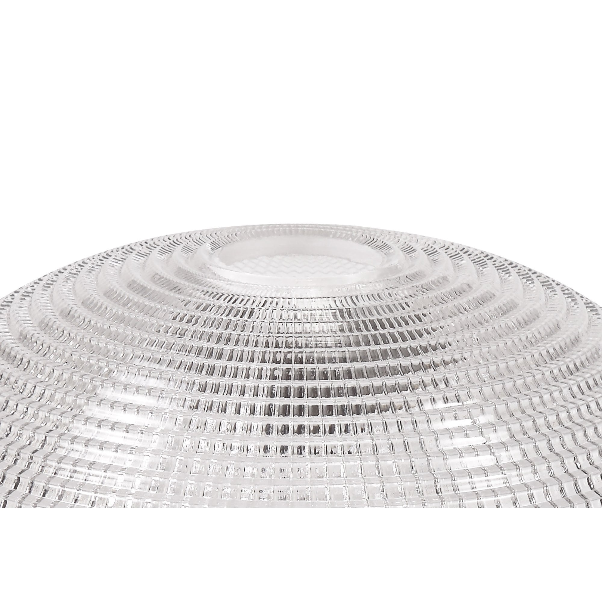 Round 30cm Prismatic Effect Clear Glass Lampshade