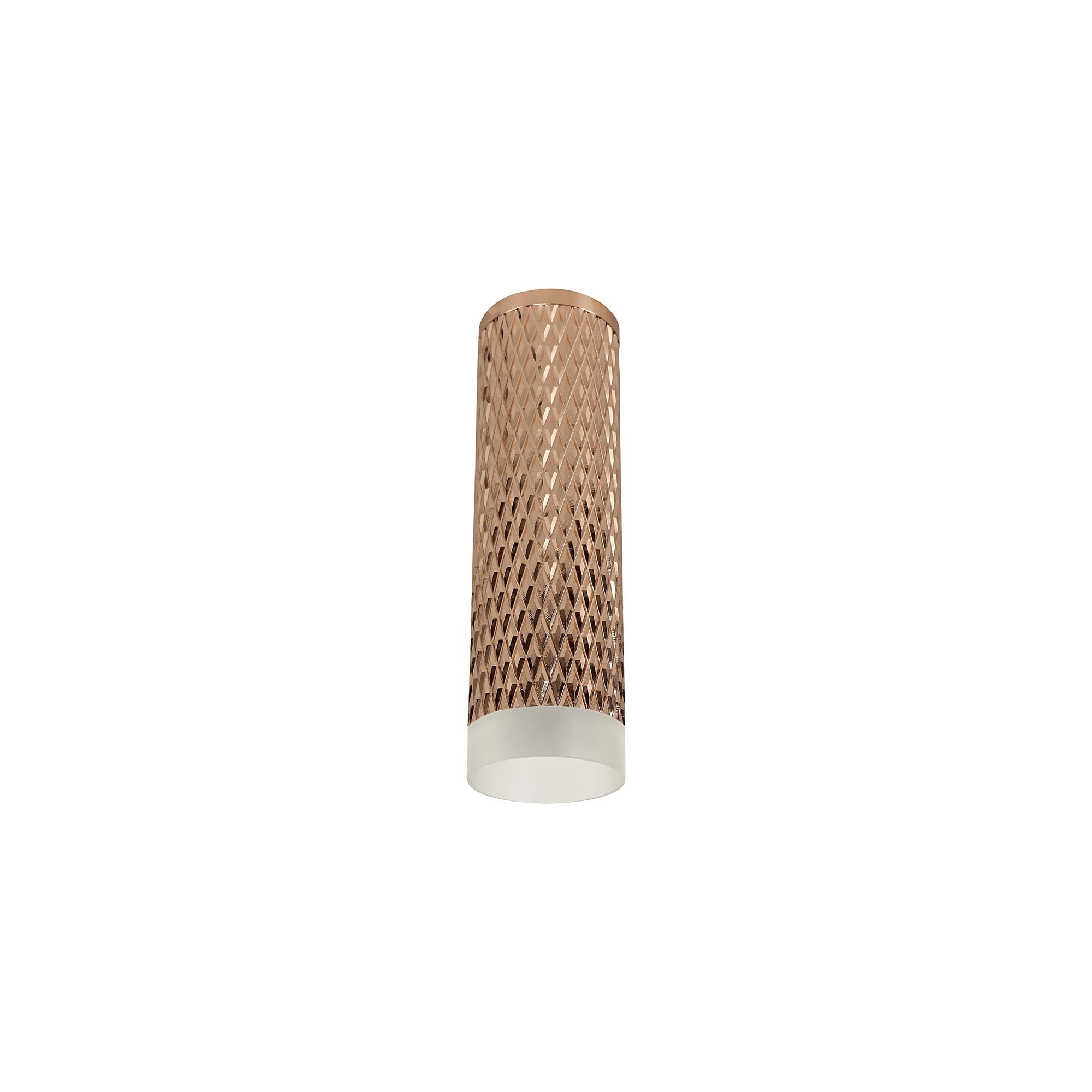 1 Light 20cm Surface Mounted Ceiling GU10, Rose Gold/Acrylic Ring