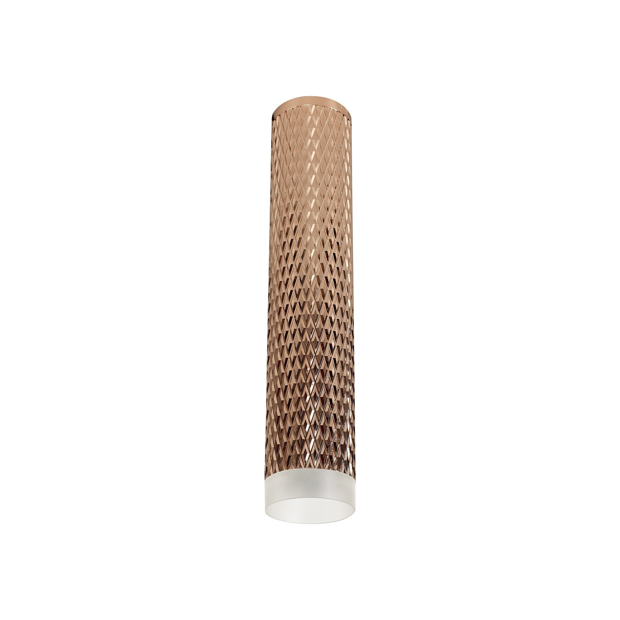 1 Light 30cm Surface Mounted Ceiling GU10, Rose Gold/Acrylic Ring