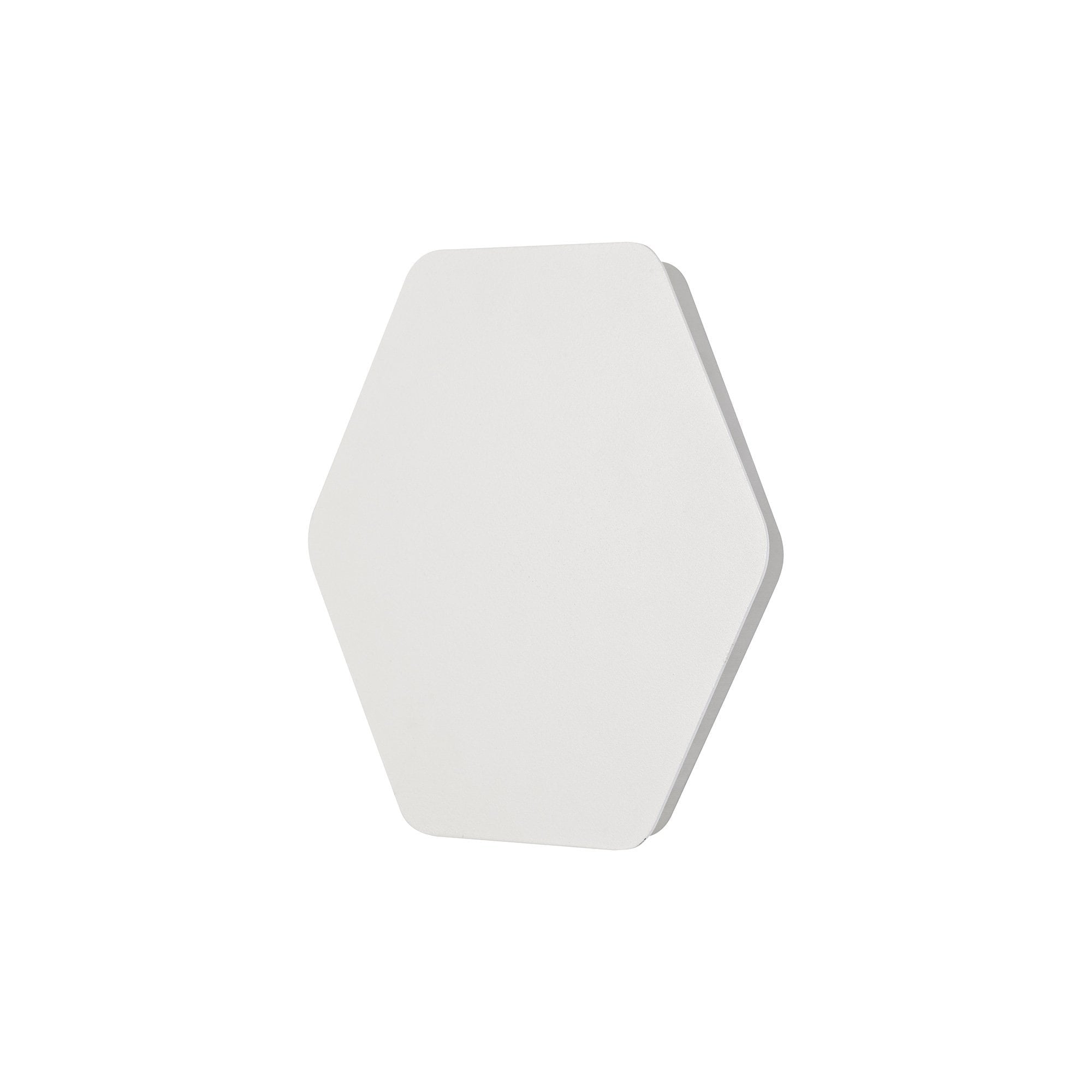 Magnetic Base Wall Lamp, 12W LED 3000K 498lm, 20/19cm Horizontal Hexagonal Centre, Sand White/Acrylic Frosted Diffuser