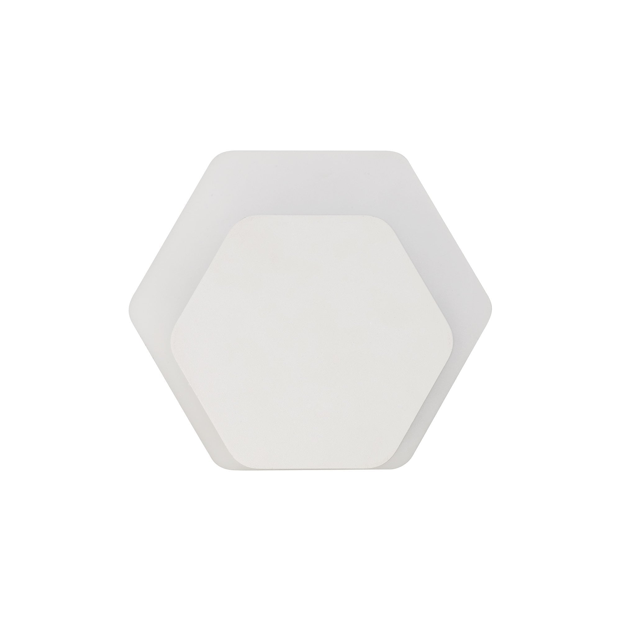 Magnetic Base Wall Lamp, 12W LED 3000K 498lm, 15/19cm Horizontal Hexagonal Bottom Offset, Sand White/Acrylic Frosted Diffuser