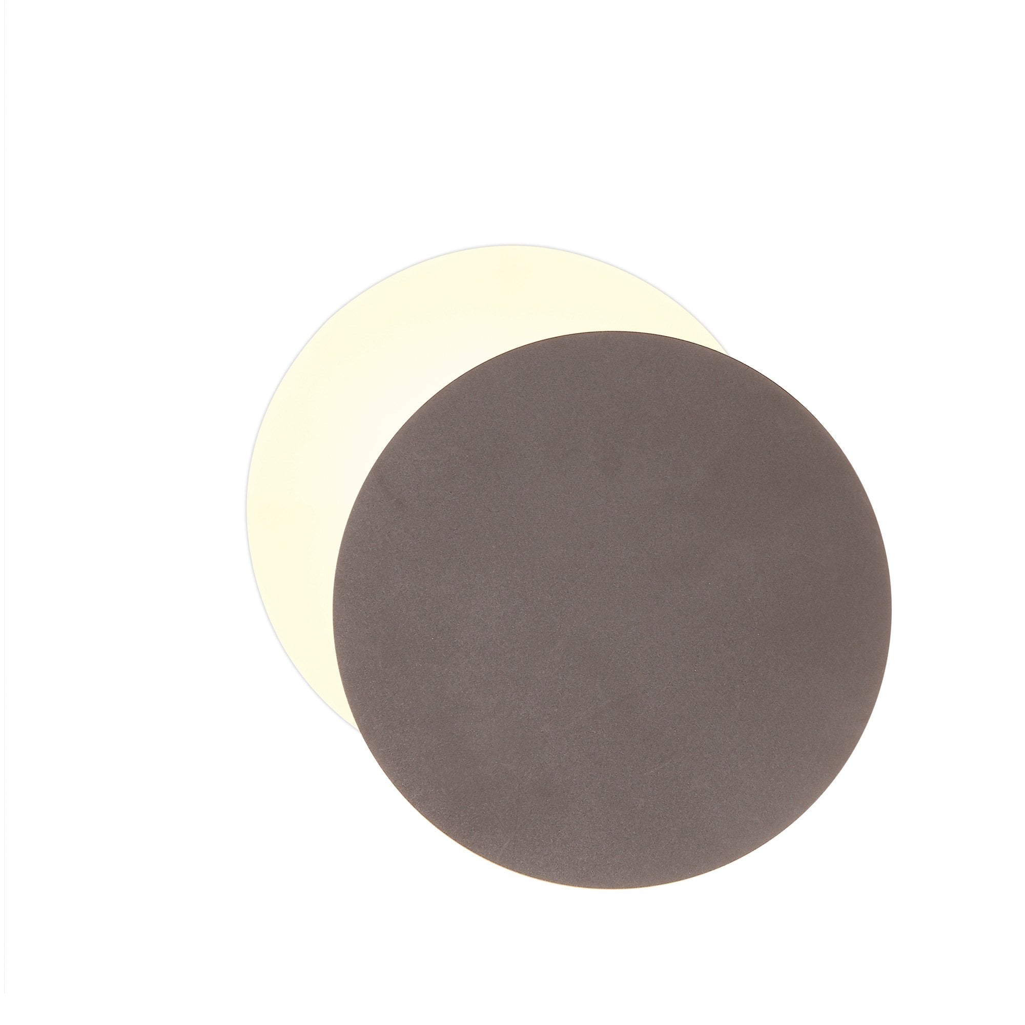 Magnetic Base Wall Lamp, 12W LED 3000K 498lm, 20/19cm Round Right Offset, Coffee/Acrylic Frosted Diffuser