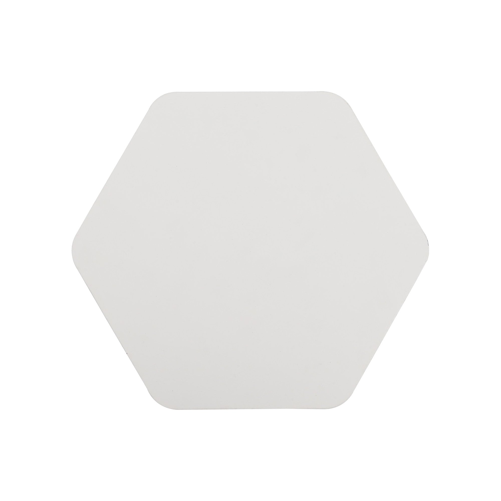 200mm Non-Electric Hexagonal Plate, Sand White