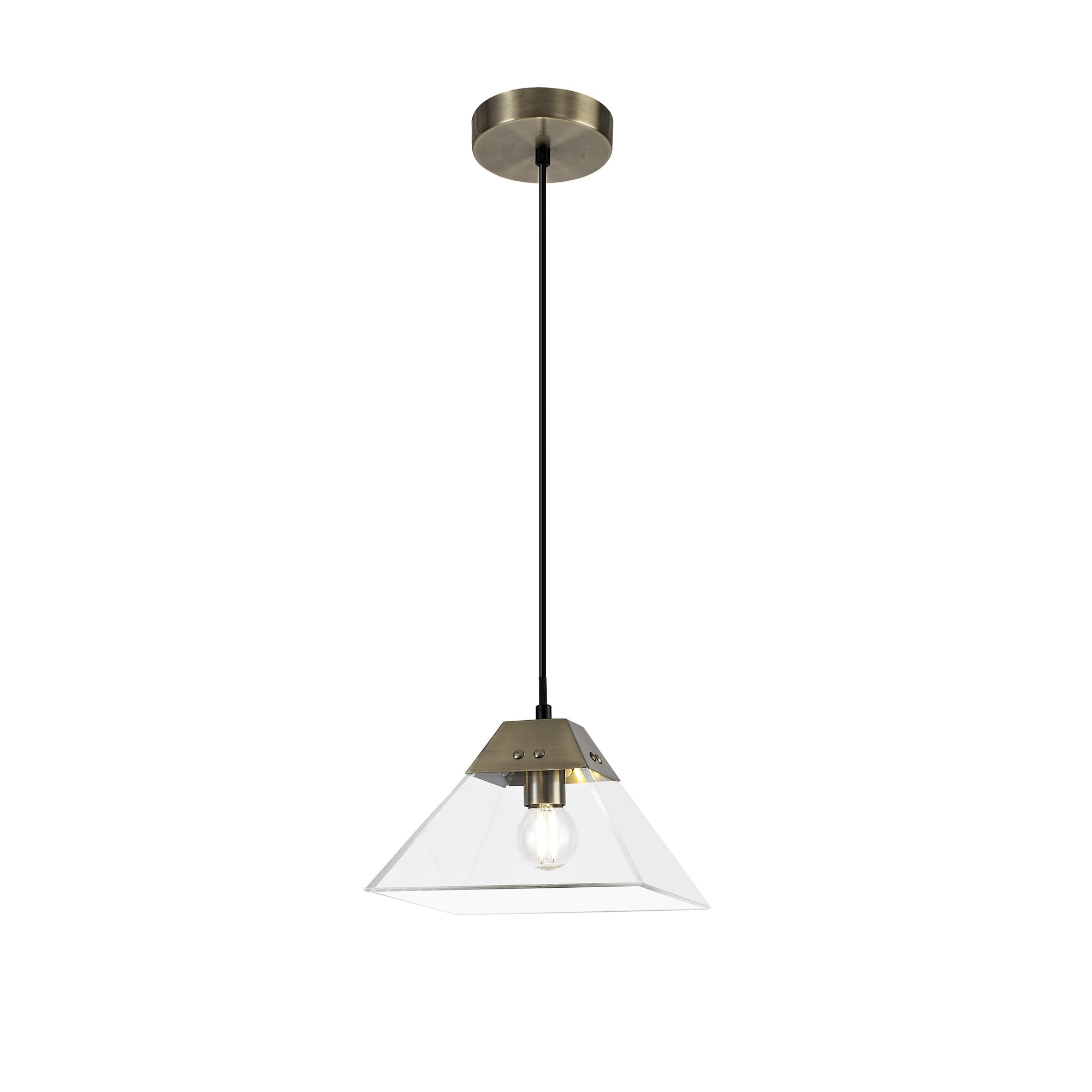 Pendant Small, 1 Light E14, Antique Brass