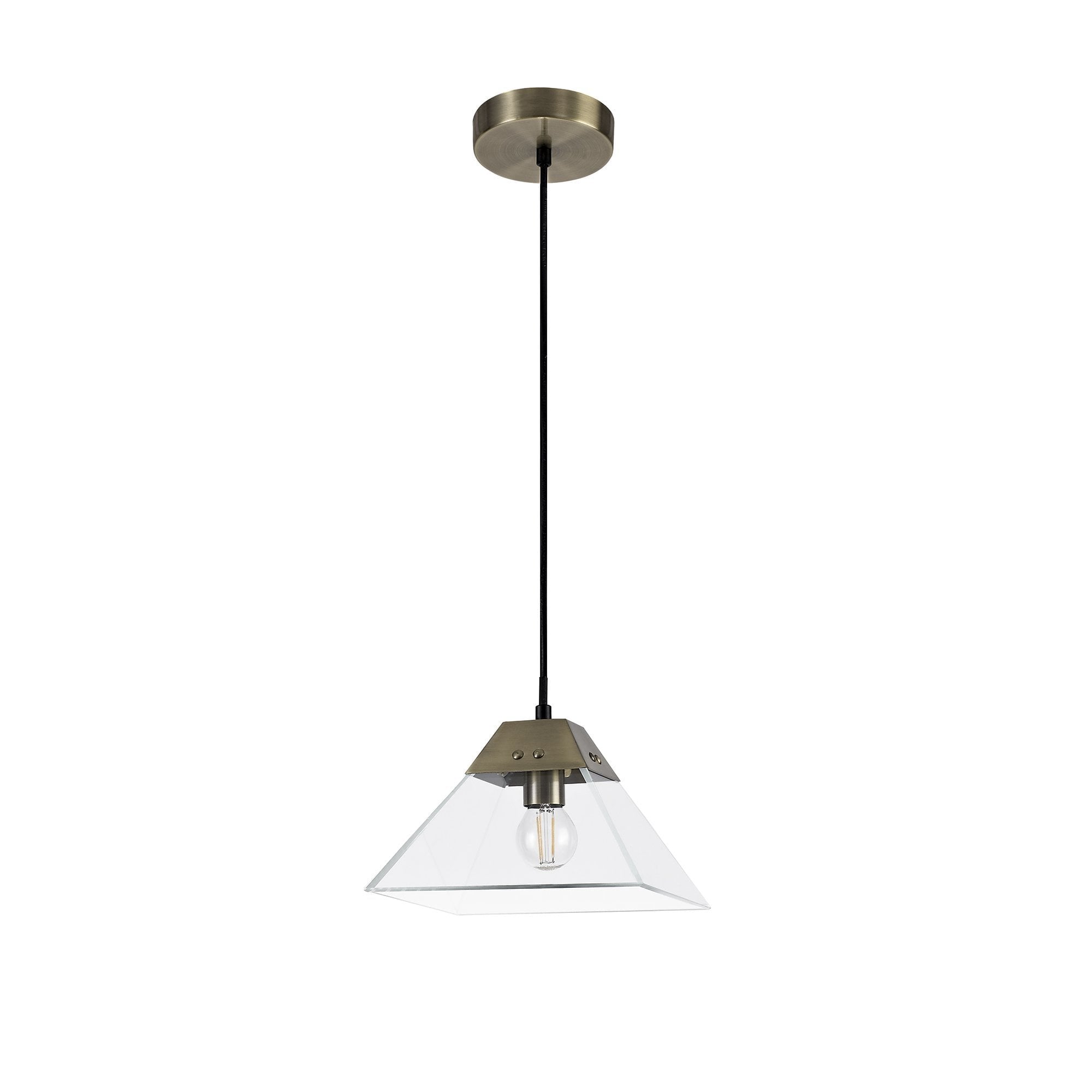 Pendant Small, 1 Light E14, Antique Brass