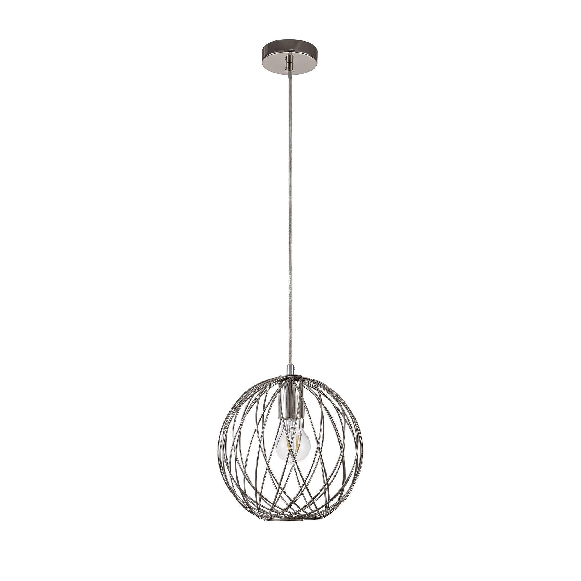 Sphere Pendant, 1 x E27, Polished Nickel