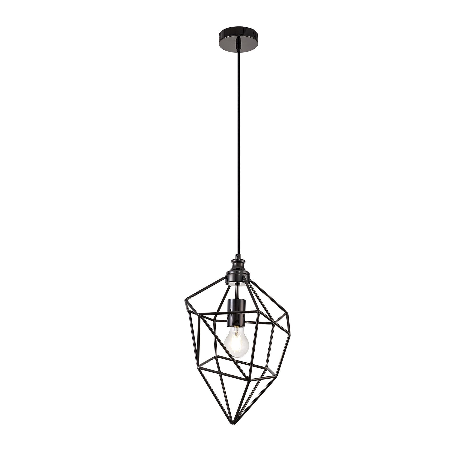 Medium Pendant, 1 x E27, Black Nickel