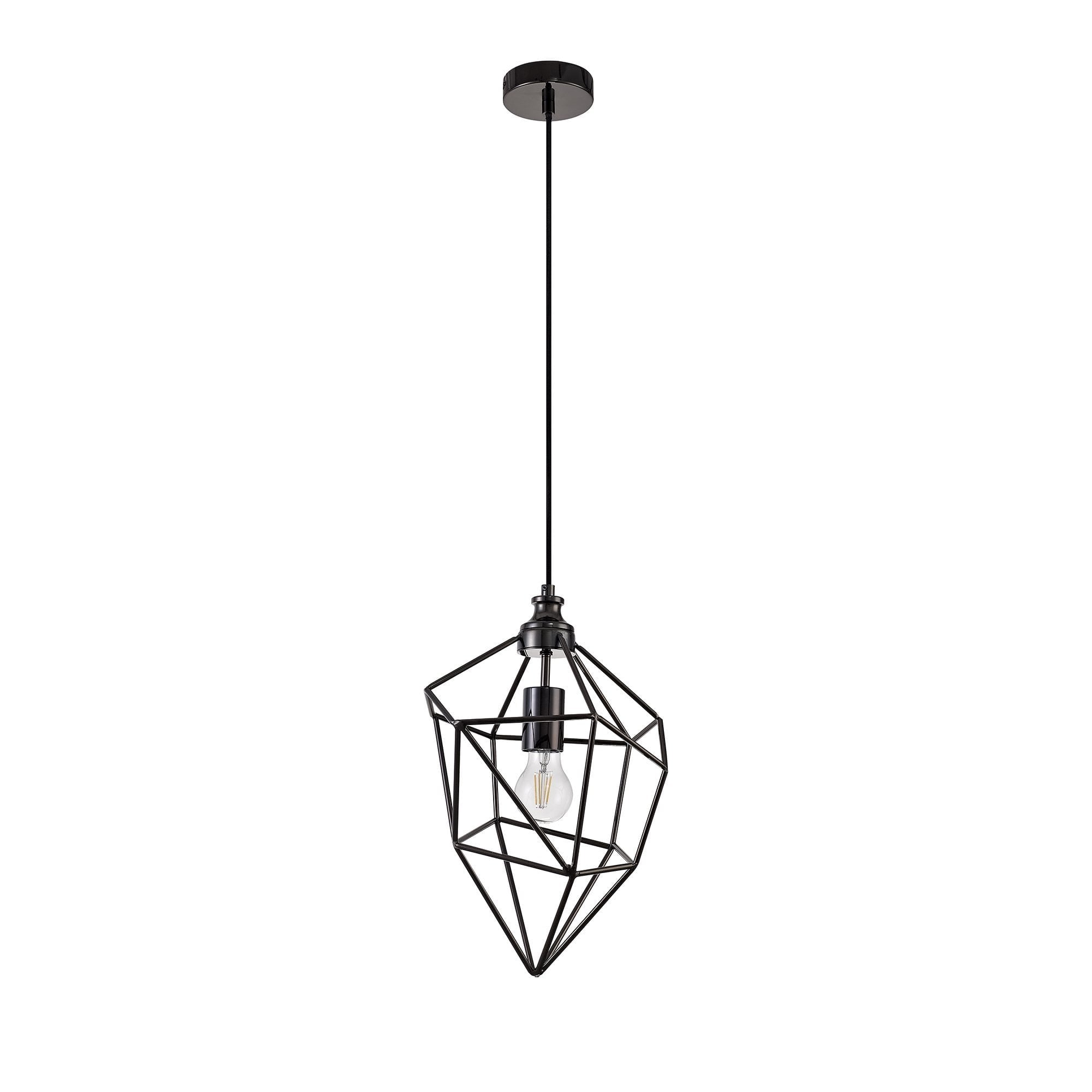 Medium Pendant, 1 x E27, Black Nickel