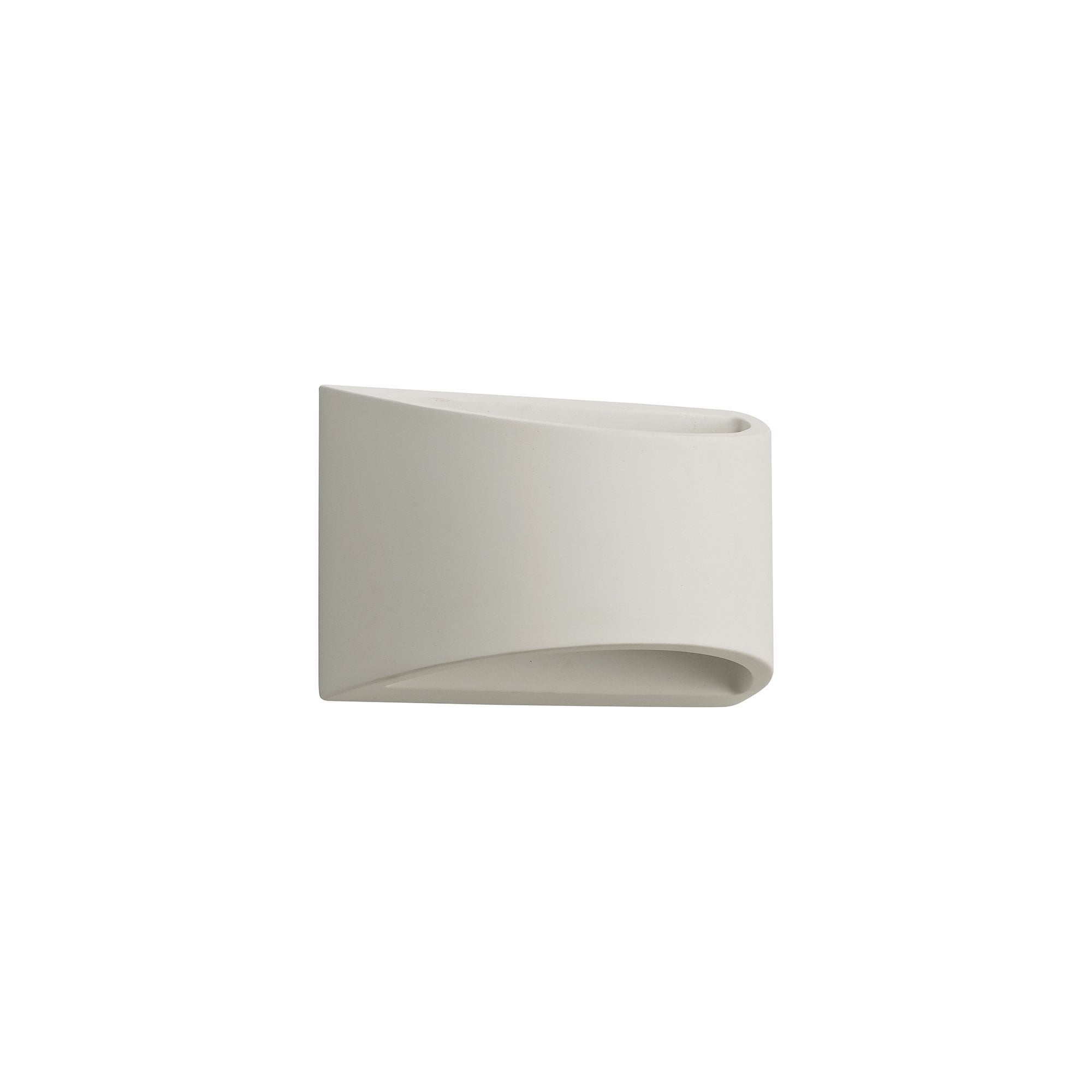 Rectangular Wall Lamp, 1 x G9, White Paintable Gypsum