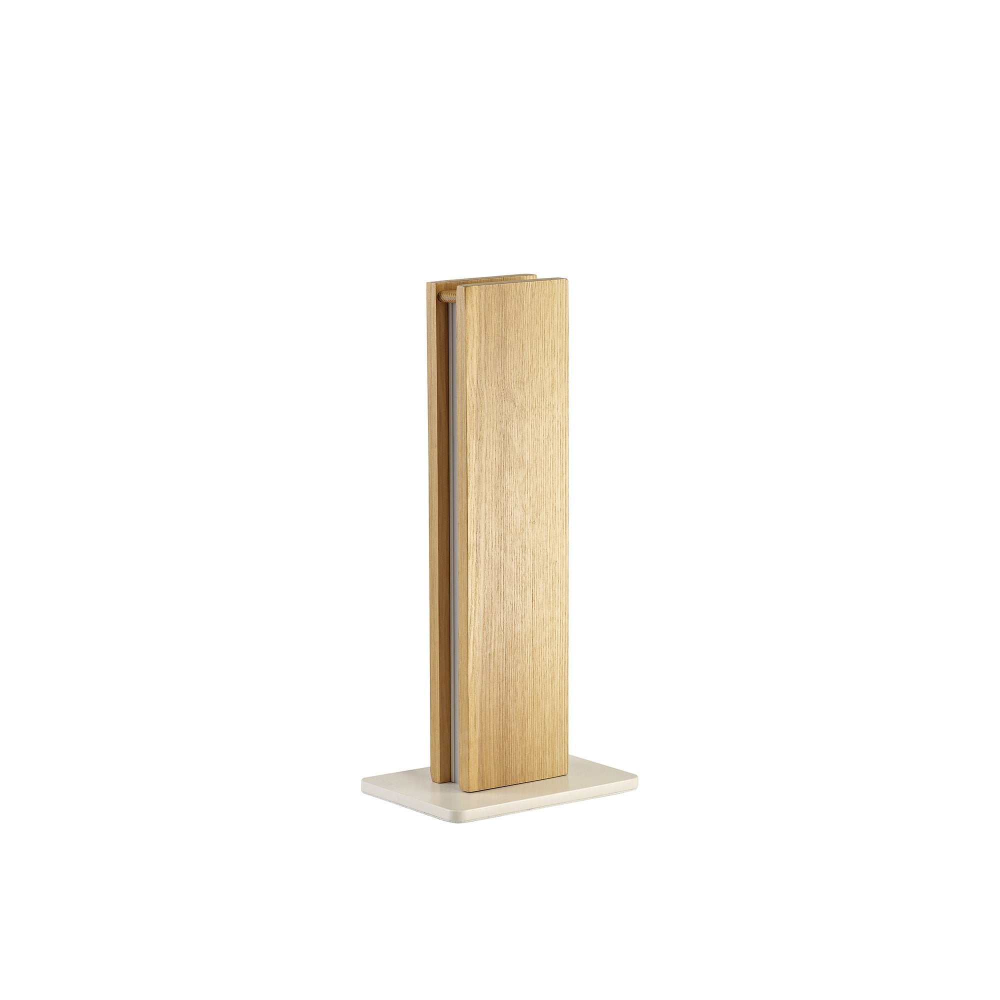 Table Lamp, 2 x 6W LED, 3000K, 450lm, Medium Oak/Matt White, 3yrs Warranty