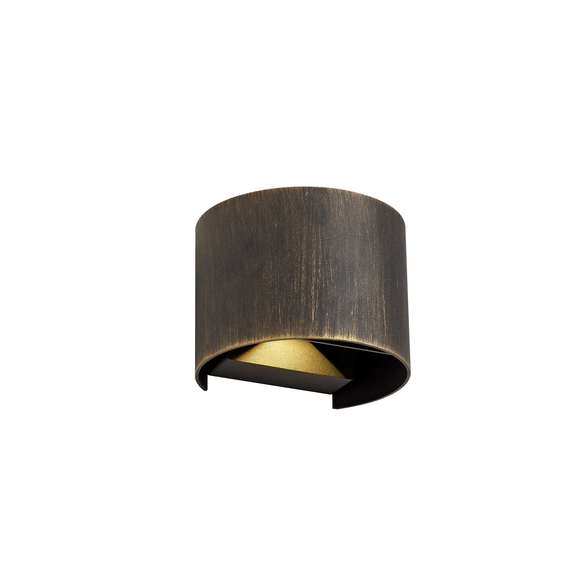 Up & Downward Lighting Wall Lamp, 2 x 3W LED, 3000K, 410lm, IP54, Black/Gold, 3yrs Warranty