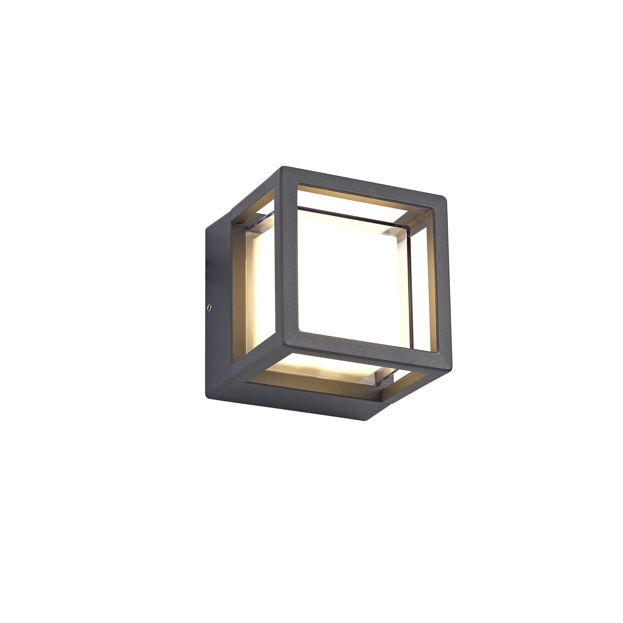 Square Downlight, 1 x 6W LED, 3000K, 360lm, IP54, Anthracite, 3yrs Warranty