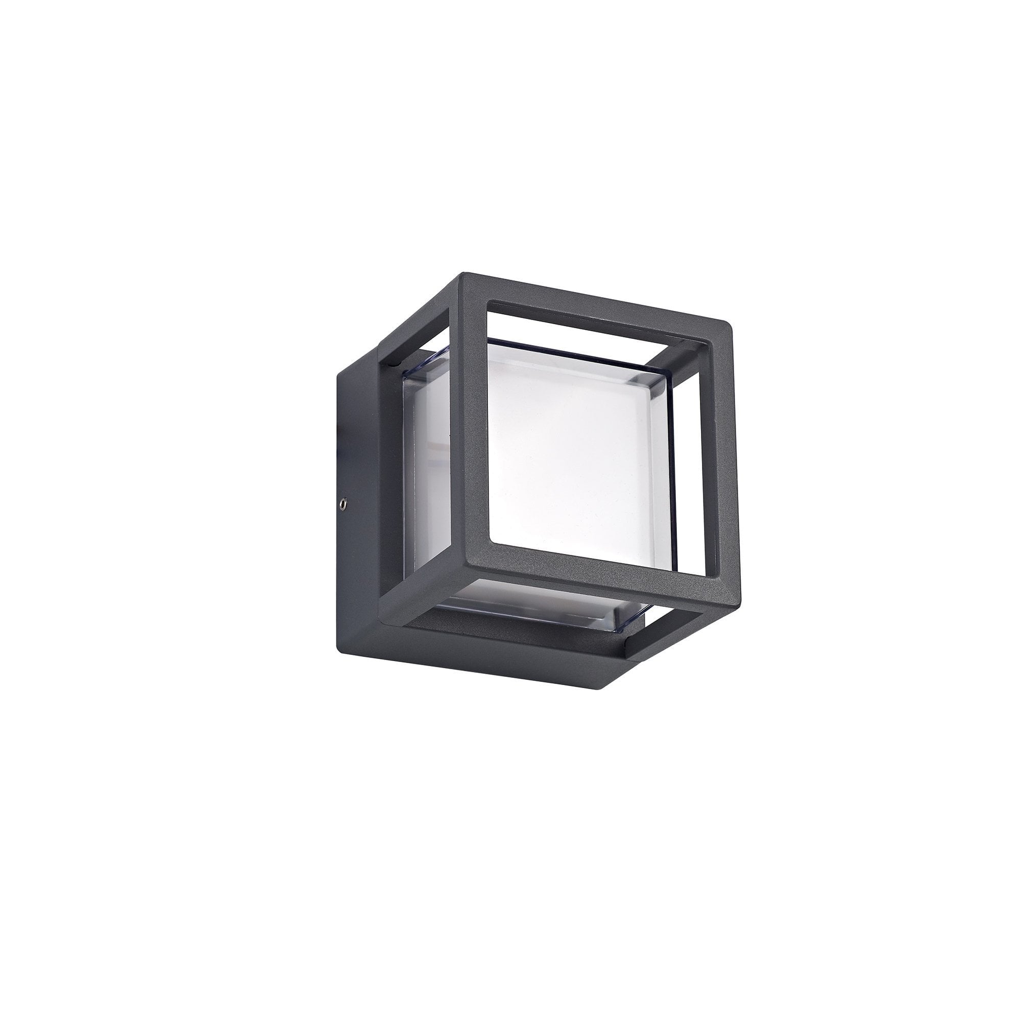 Square Downlight, 1 x 6W LED, 3000K, 360lm, IP54, Anthracite, 3yrs Warranty