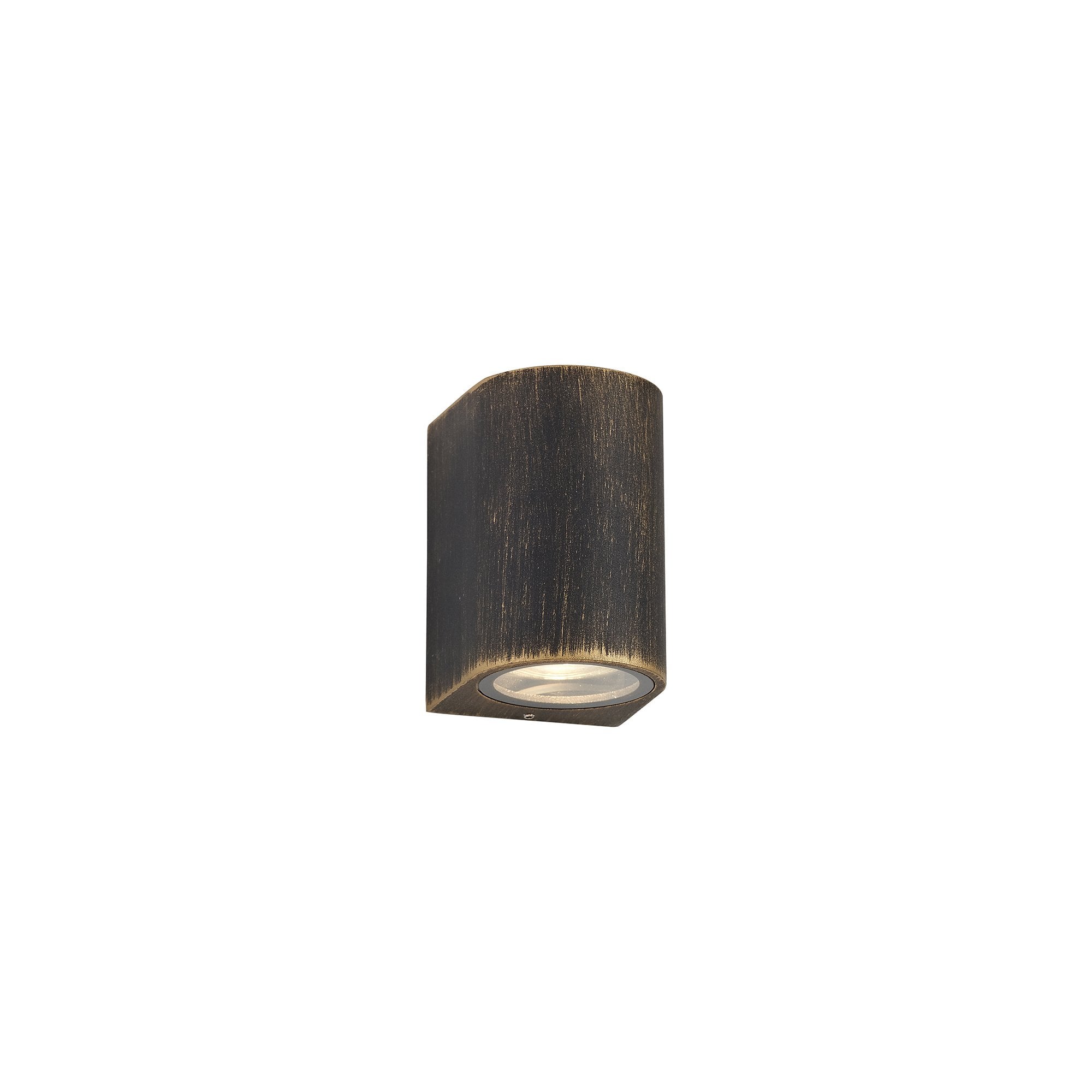 Curved Wall Lamp, 1 x GU10, IP54, Black/Gold