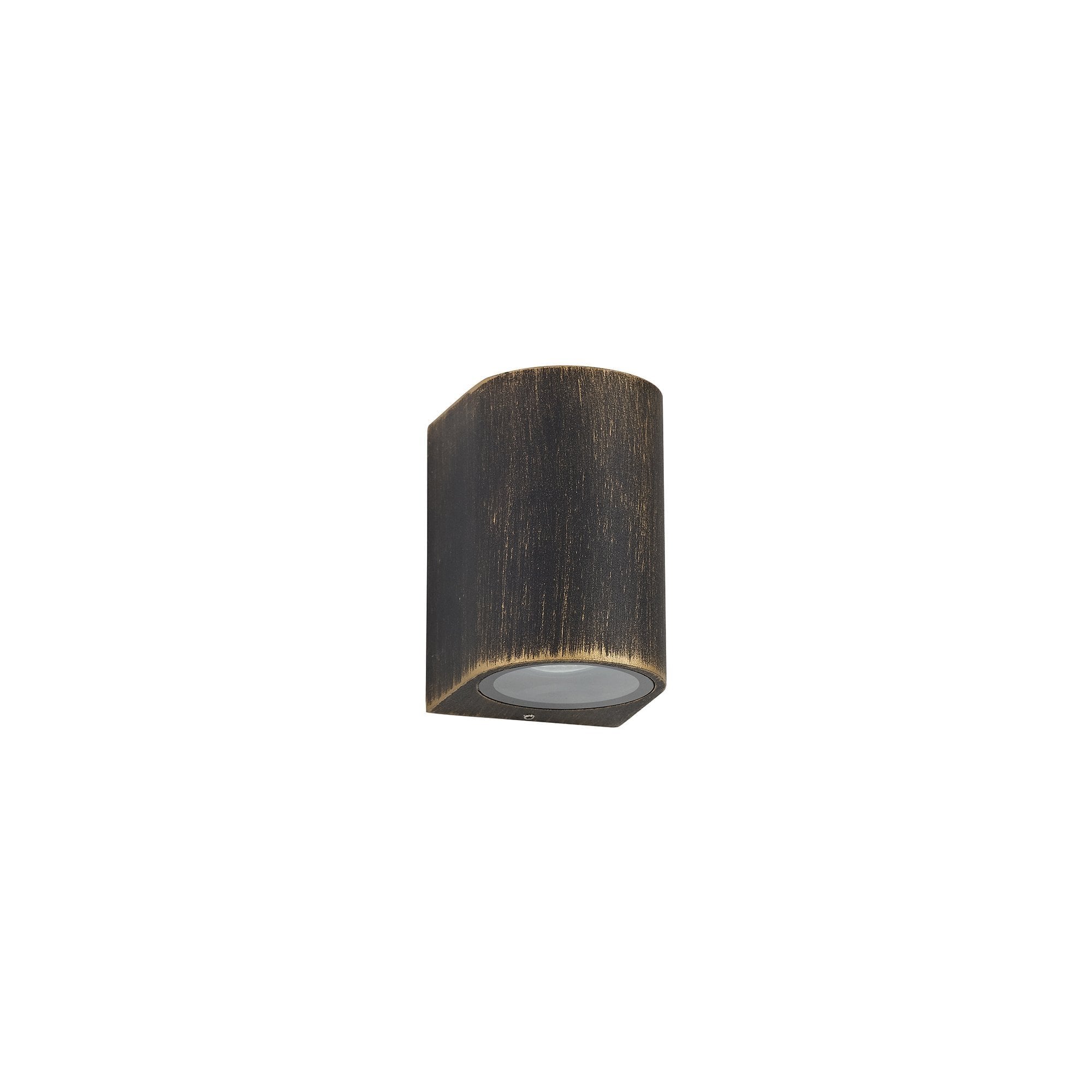 Curved Wall Lamp, 1 x GU10, IP54, Black/Gold