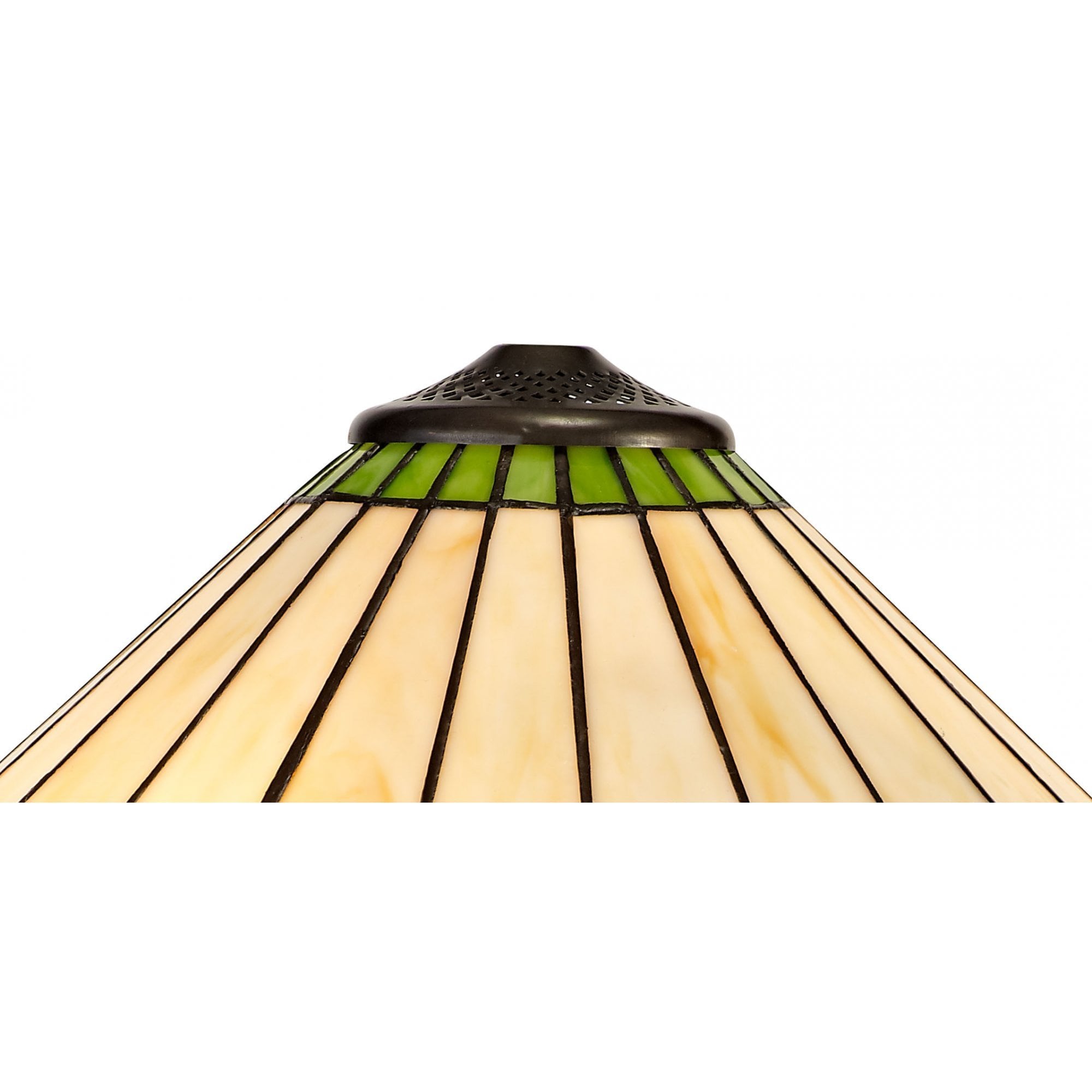 Tiffany 40cm Shade Only Suitable For Pendant/Ceiling/Table Lamp, Green/Cream/Crystal