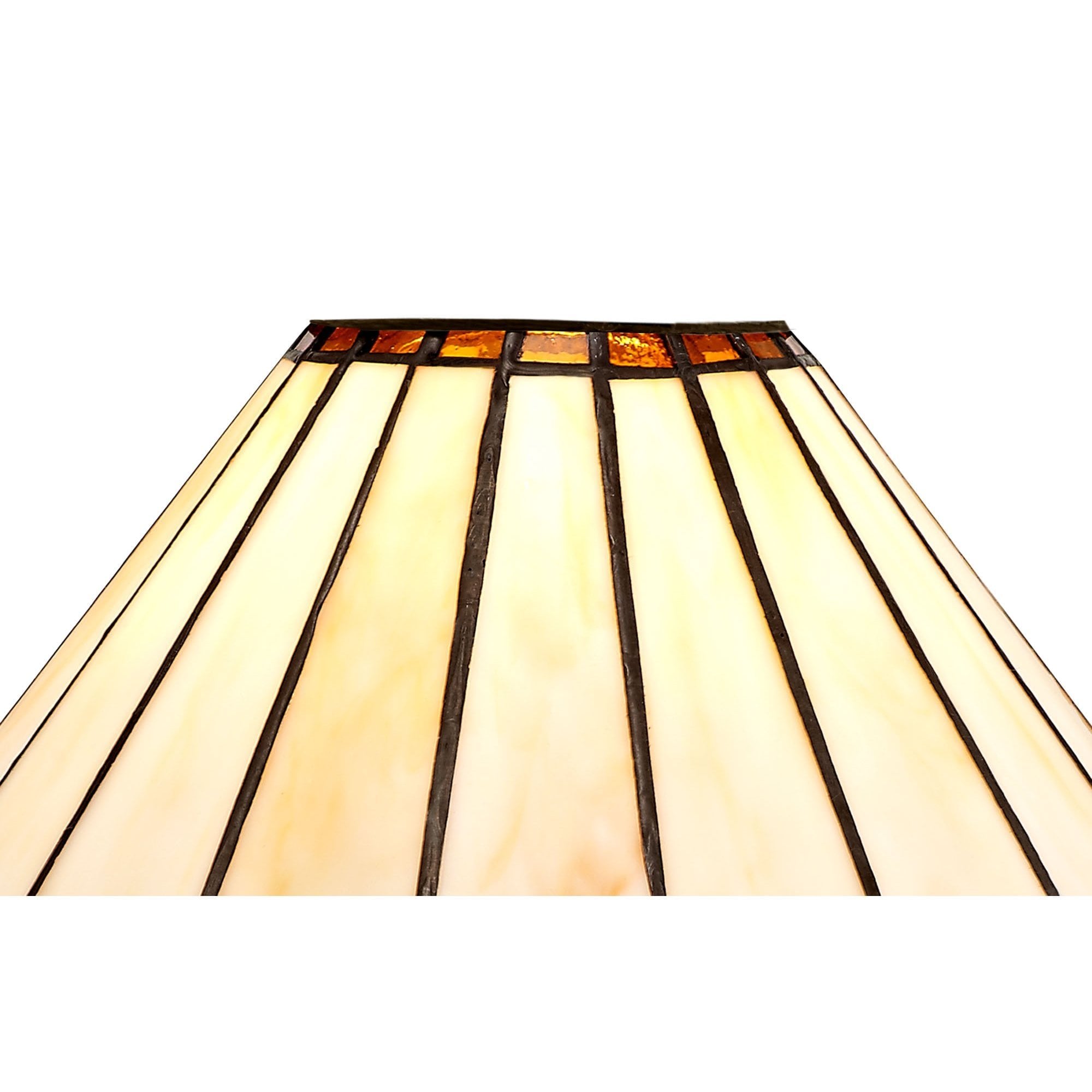 Tiffany 30cm Non-Electric Shade, Amber/Cream/Crystal