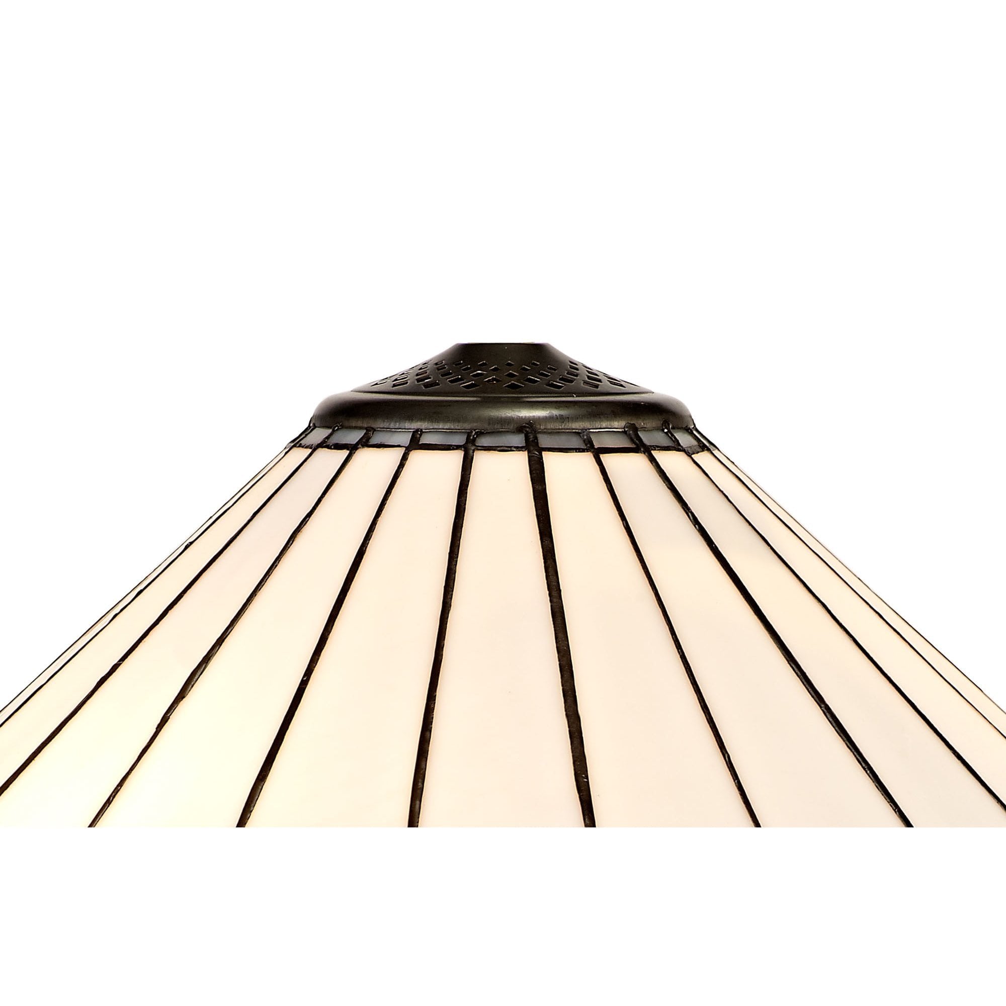 Tiffany 40cm Shade Only Suitable For Pendant/Ceiling/Table Lamp, Grey/Cream/Crystal