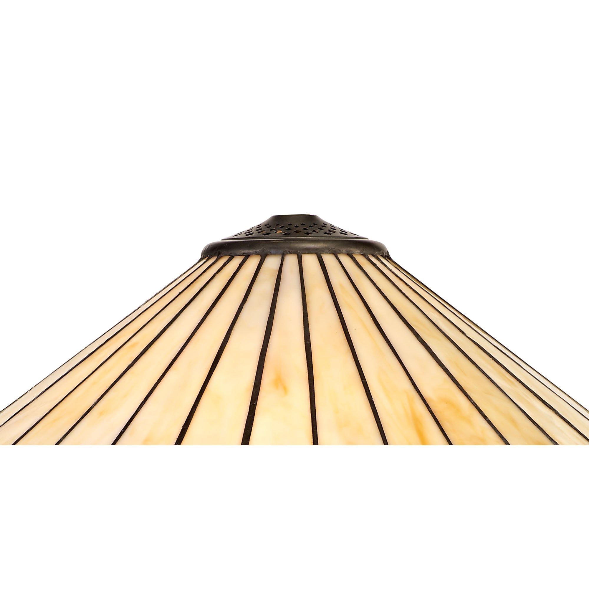 Tiffany 40cm Shade Only Suitable For Pendant/Ceiling/Table Lamp, Amber/Cream/Crystal