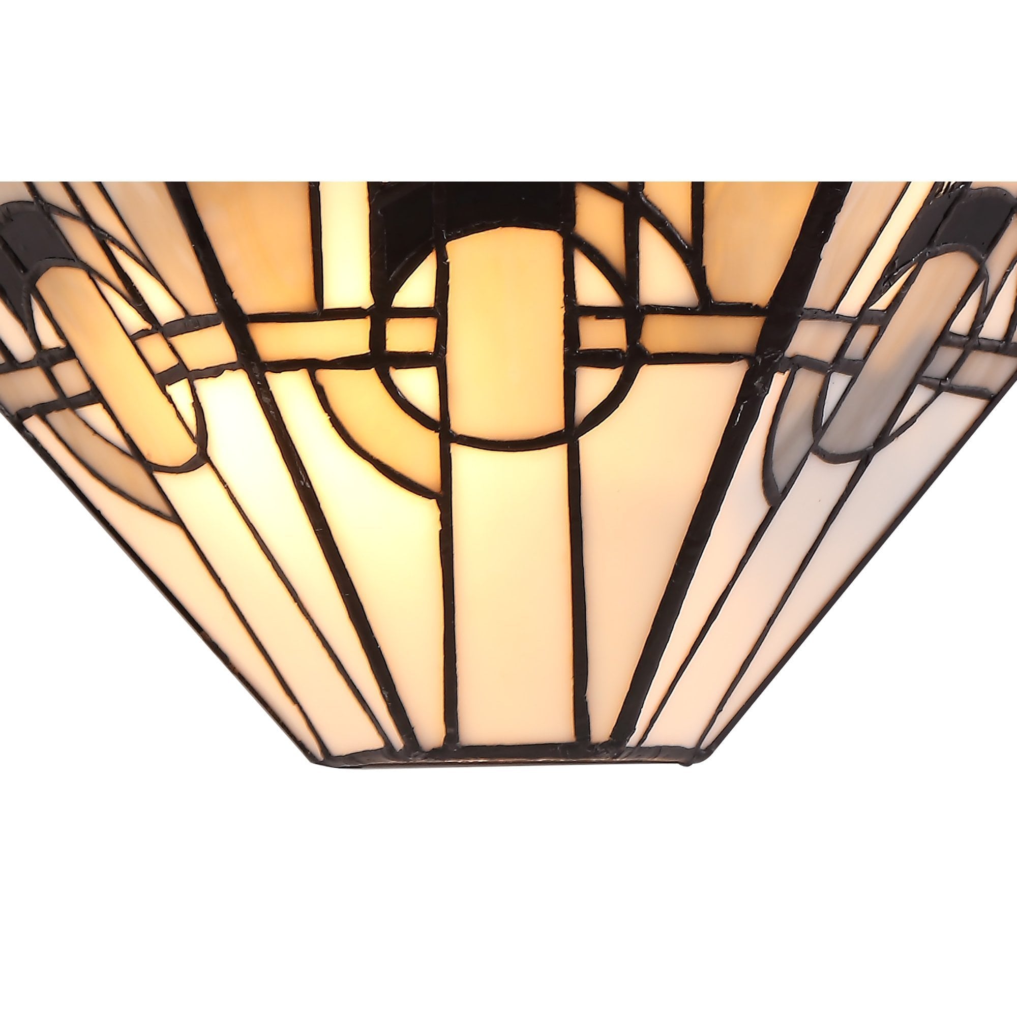 Tiffany Wall Lamp, 2 x E14, White/Grey/Black/Clear Crystal