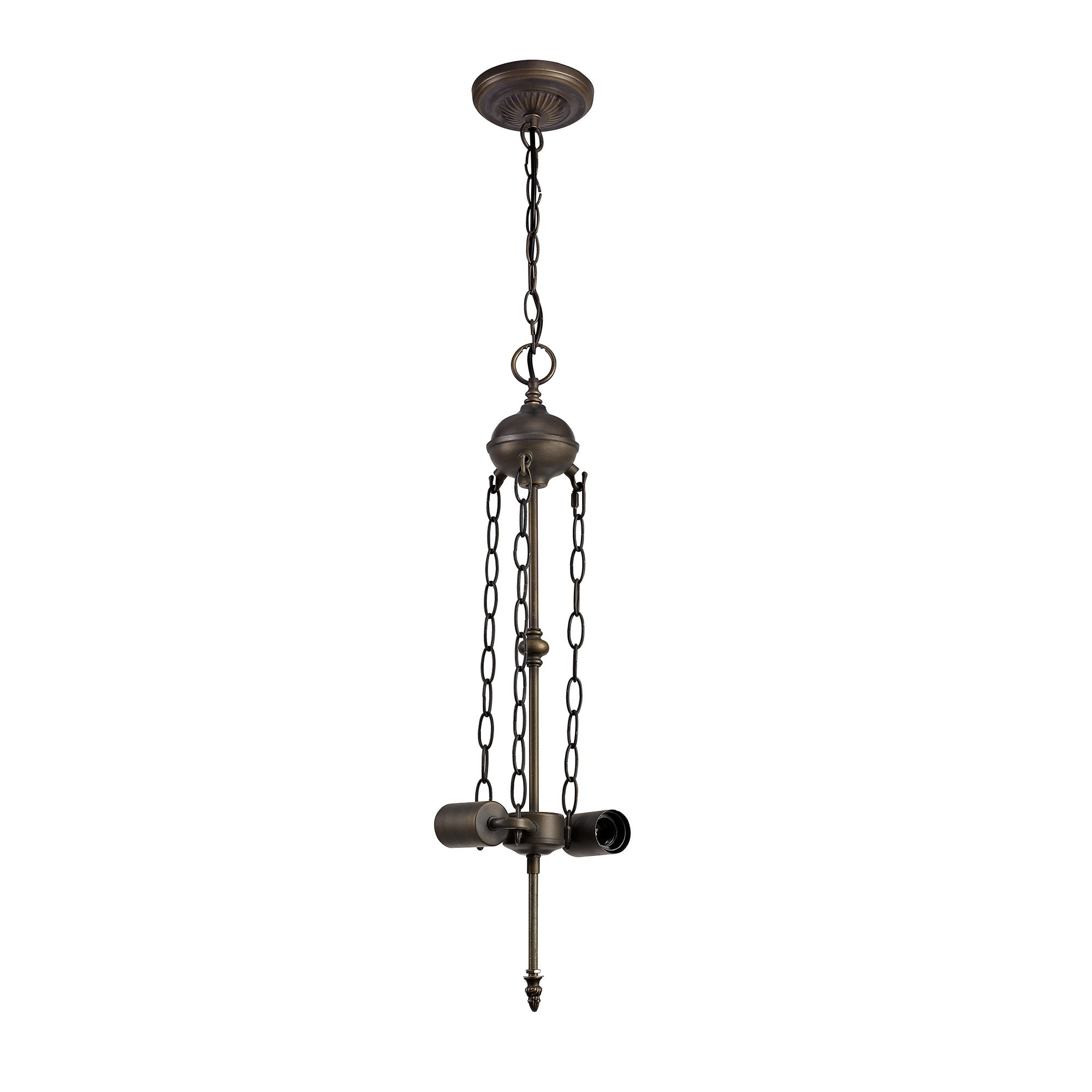 Uplighter Suspension Kit, 2 x E27, Aged Antique Brass