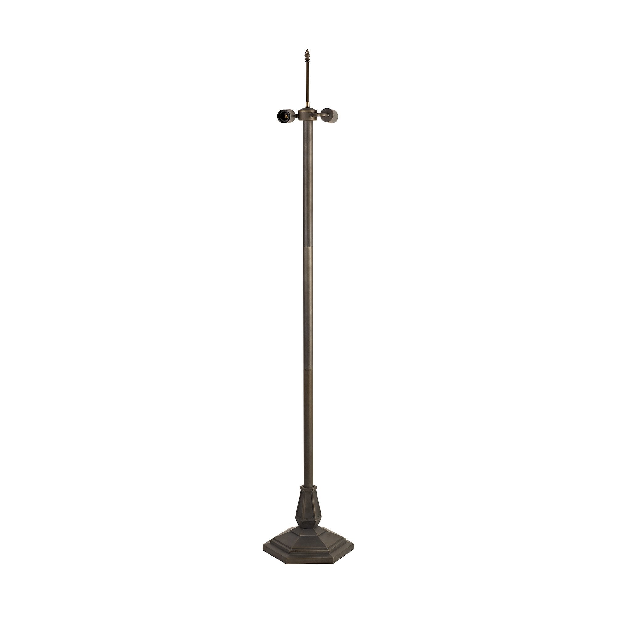 Octagonal Floor Lamp, 2 x E27, Aged Antique Brass