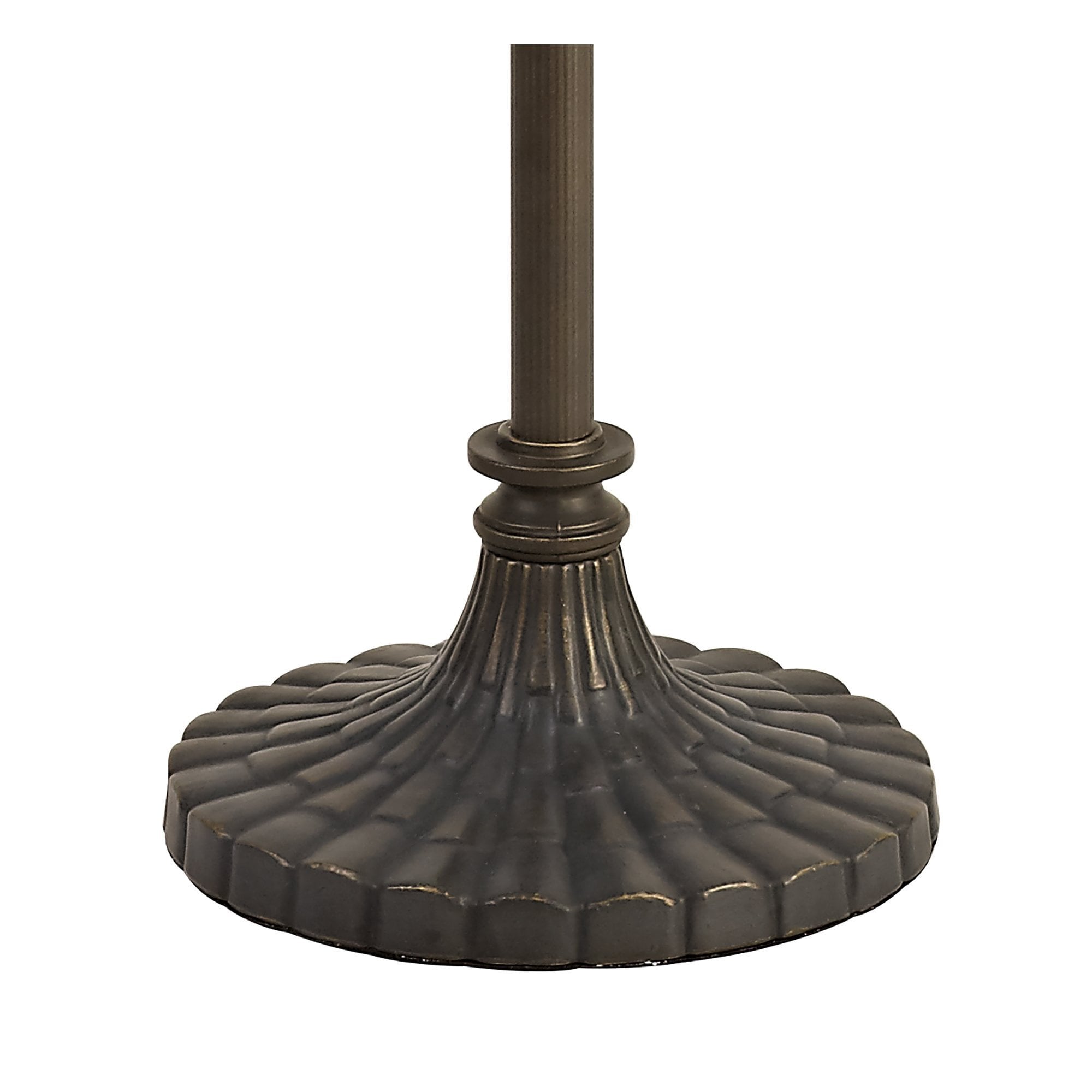 Stepped Design Floor Lamp, 2 x E27, Aged Antique Brass