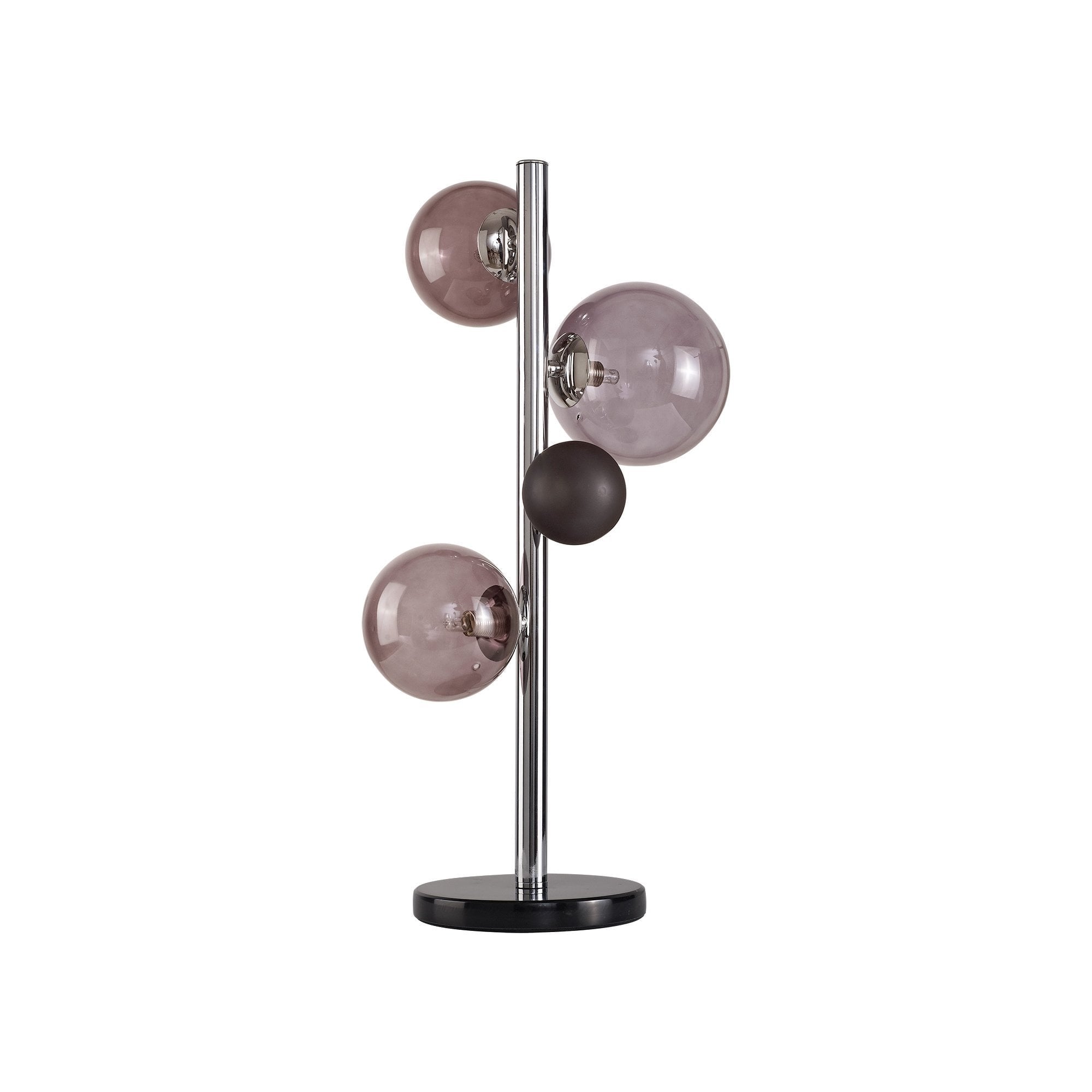 Table Lamp, 3 x G9, Polished Chrome/Smoked Glass