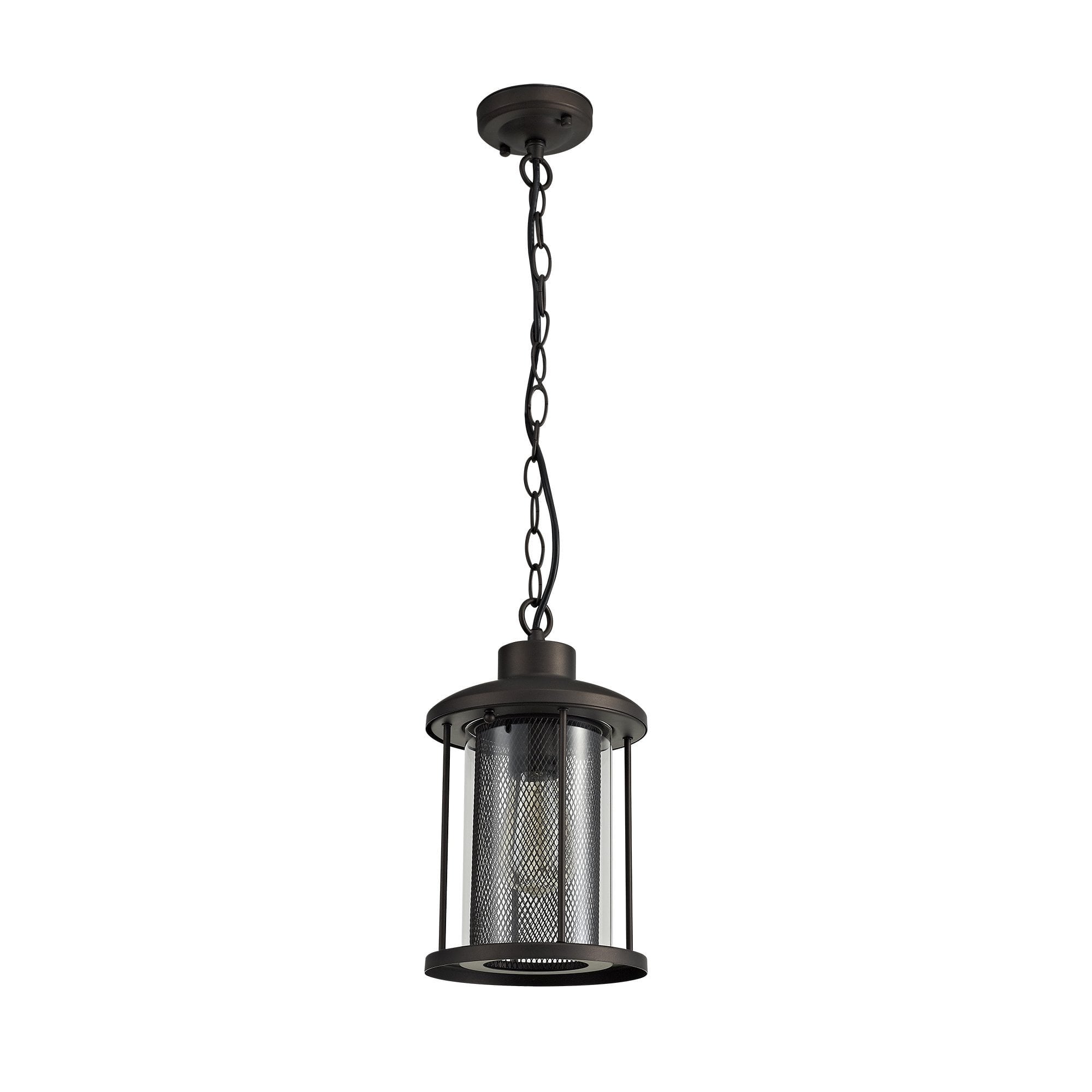 Pendant, 1 x E27, Antique Bronze/Clear Glass, IP54, 2yrs Warranty