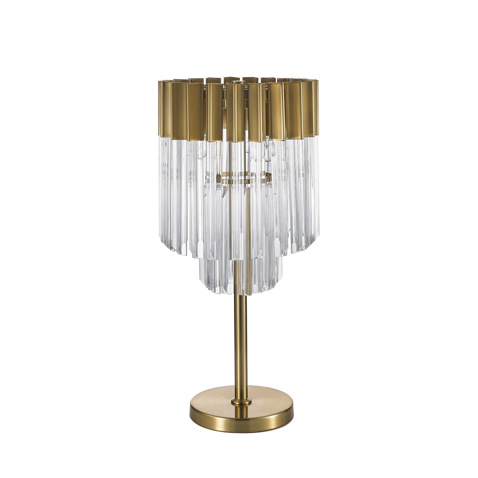 Table Lamp 3 Light E14, Brass/Glass