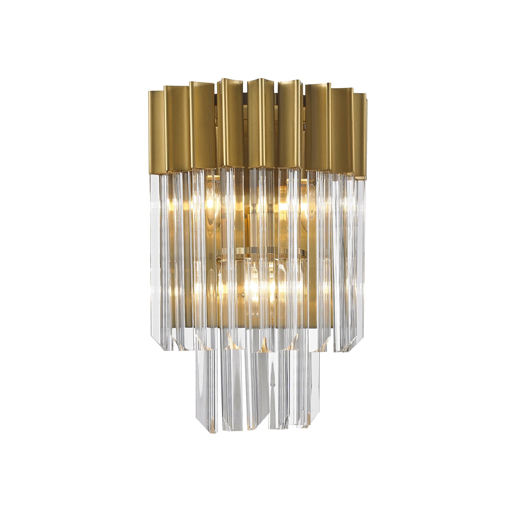 Wall Light 3 Light E14, Brass/Glass