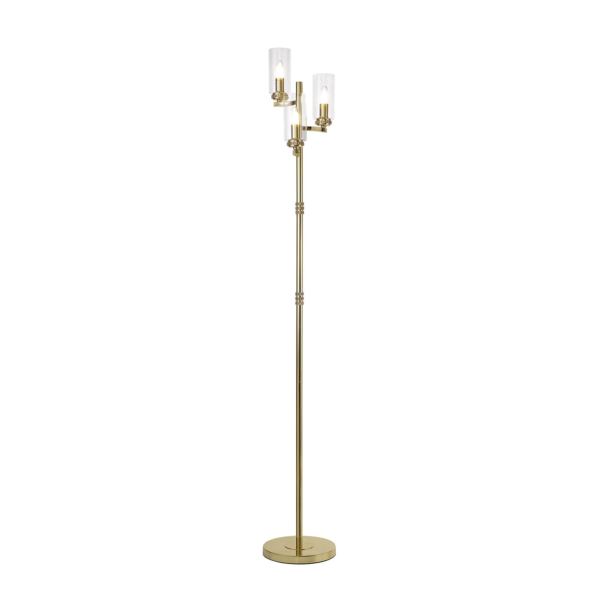 Floor Lamp, 3 x E14, Polished Gold