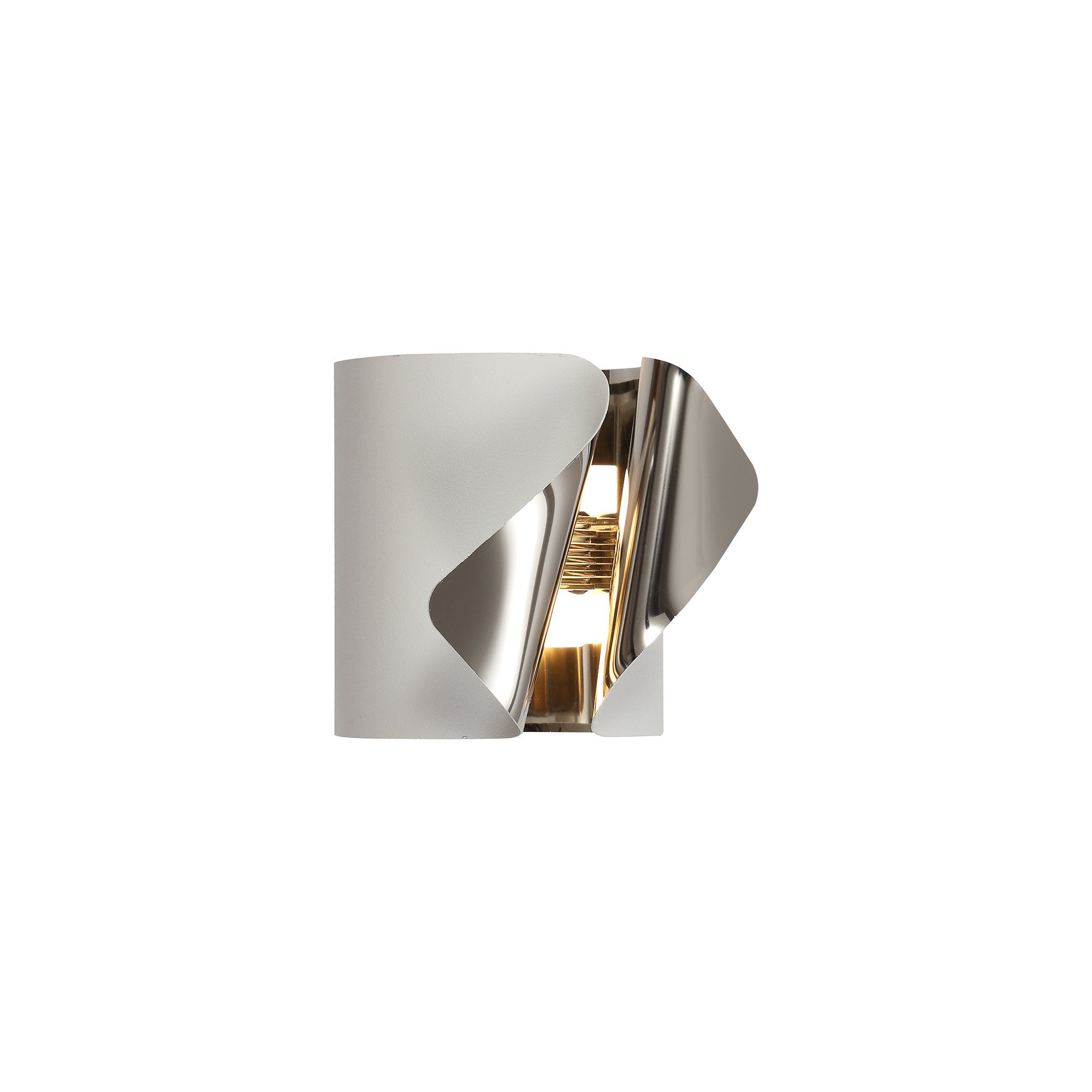 Wall Lamp, 1 x 7W LED, 3000K, 490lm, Sand White/Polished Chrome, 3yrs Warranty