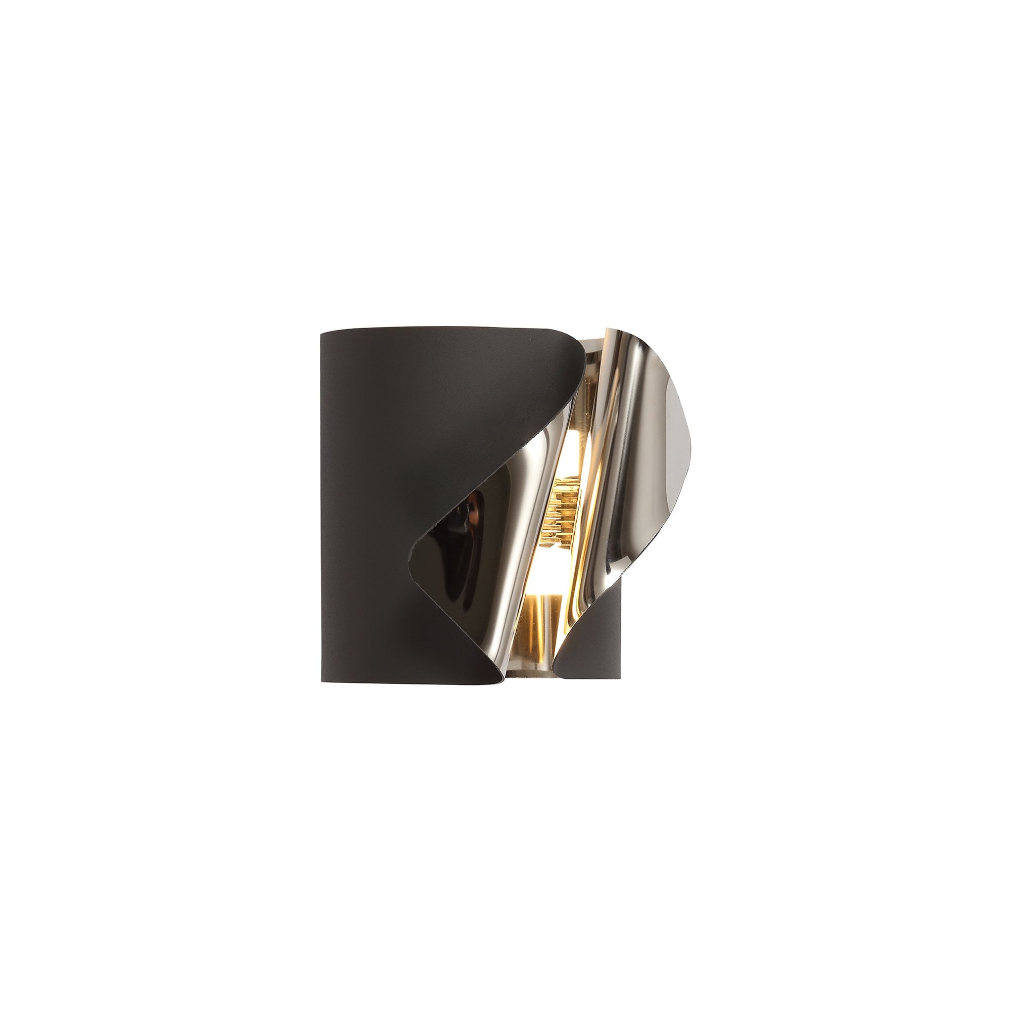 Wall Lamp, 1 x 7W LED, 3000K, 490lm, Sand Anthracite/Polished Chrome, 3yrs Warranty