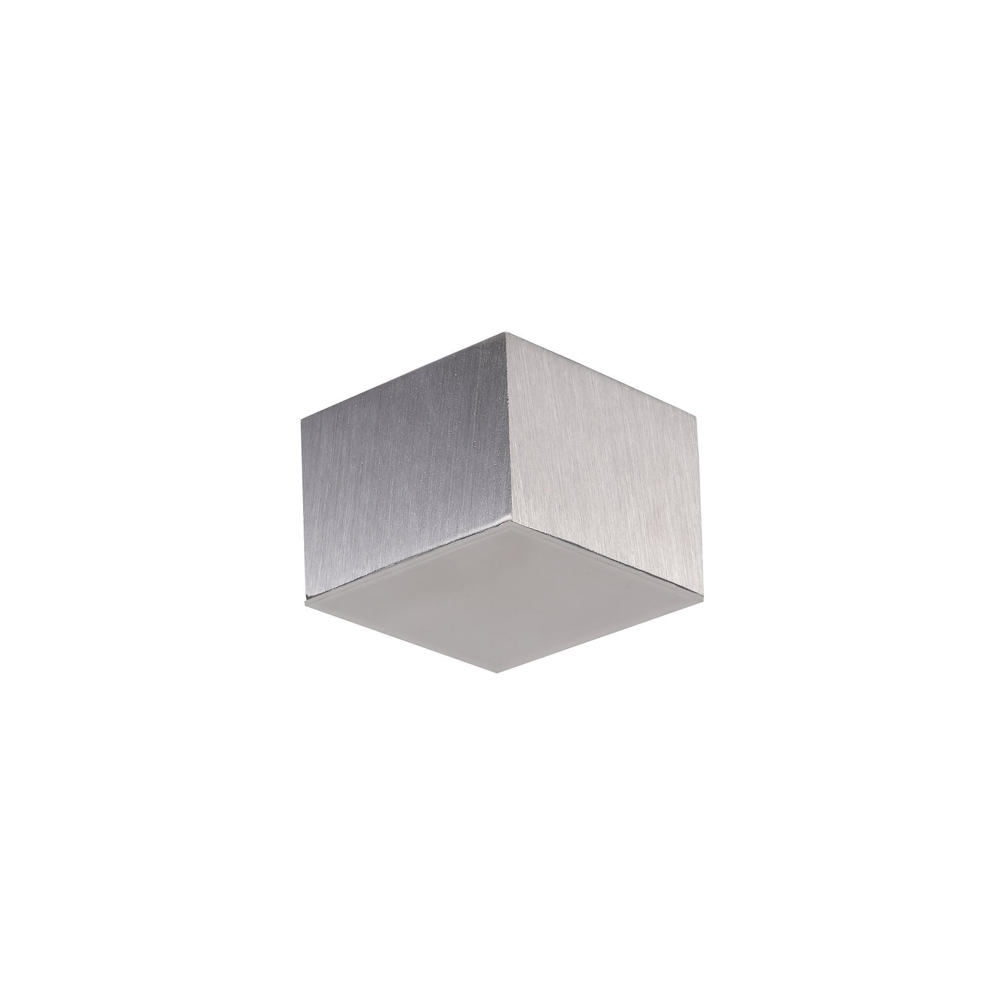 Spotlight 9cm Square 1 x 10W LED, 3000K, 700lm, Satin Aluminium, 3yrs Warranty