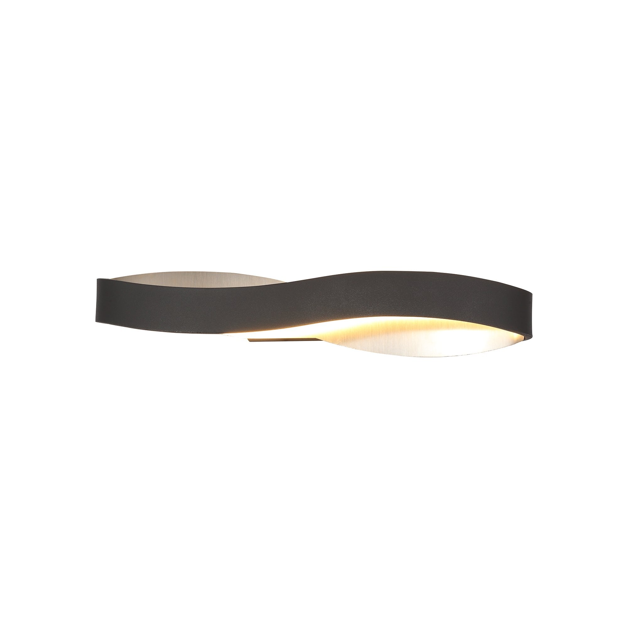 Wall Lamp, 1 x 6W LED, 3000K, 420lm, Sand Anthracite/Satin Nickel, 3yrs Warranty