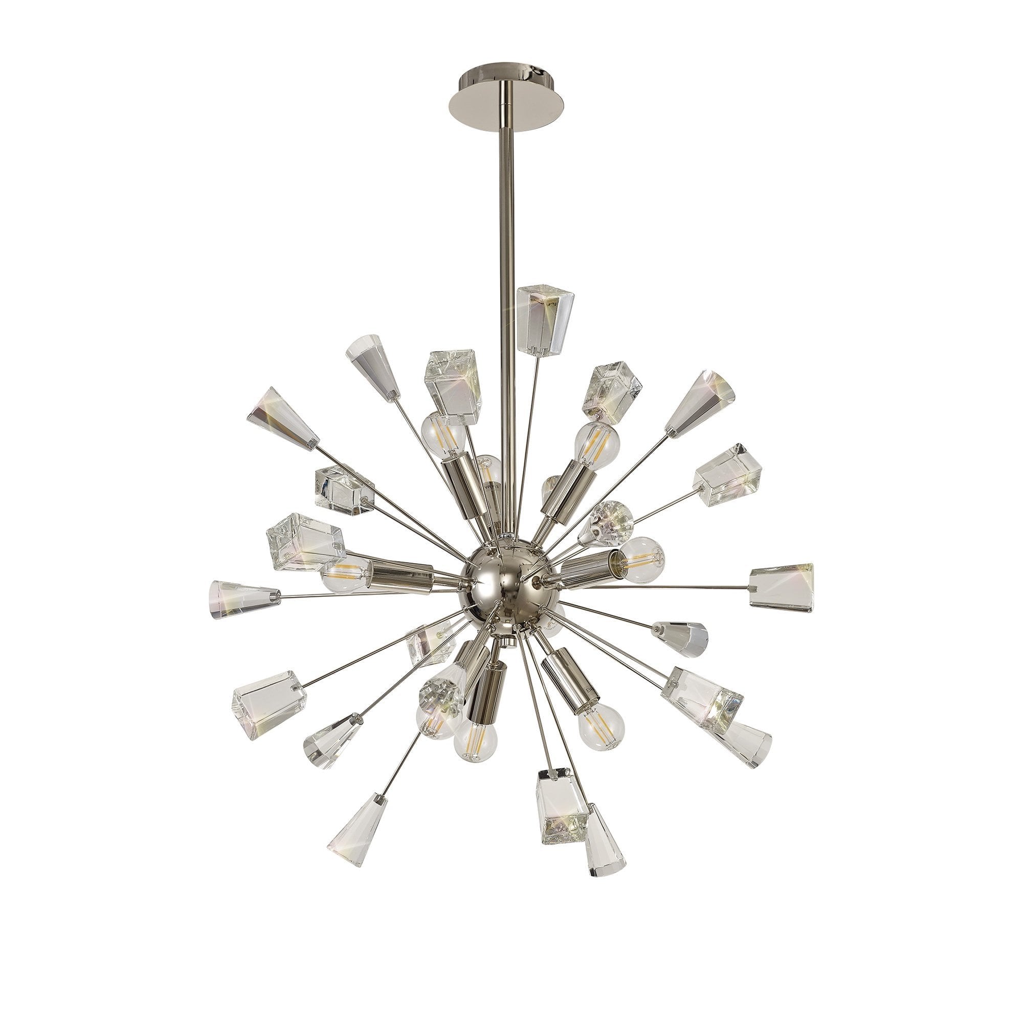 Sputnik Pendant, 9 Light E14, Polished Nickel/Crystal