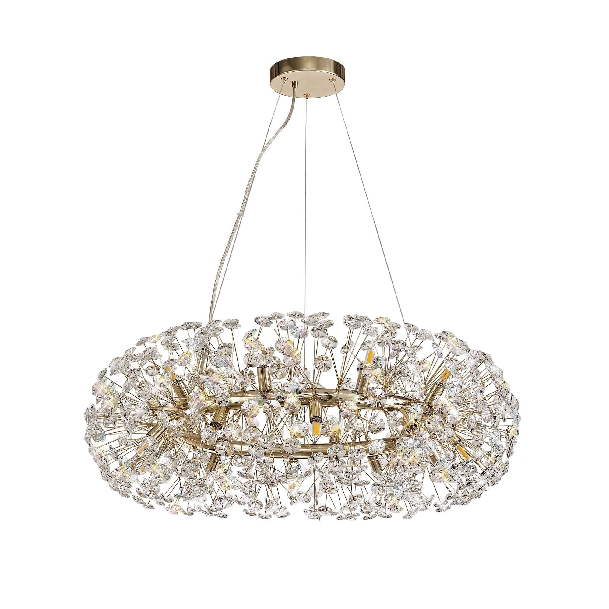 Pendant 20 Light G9  French Gold/Crystal