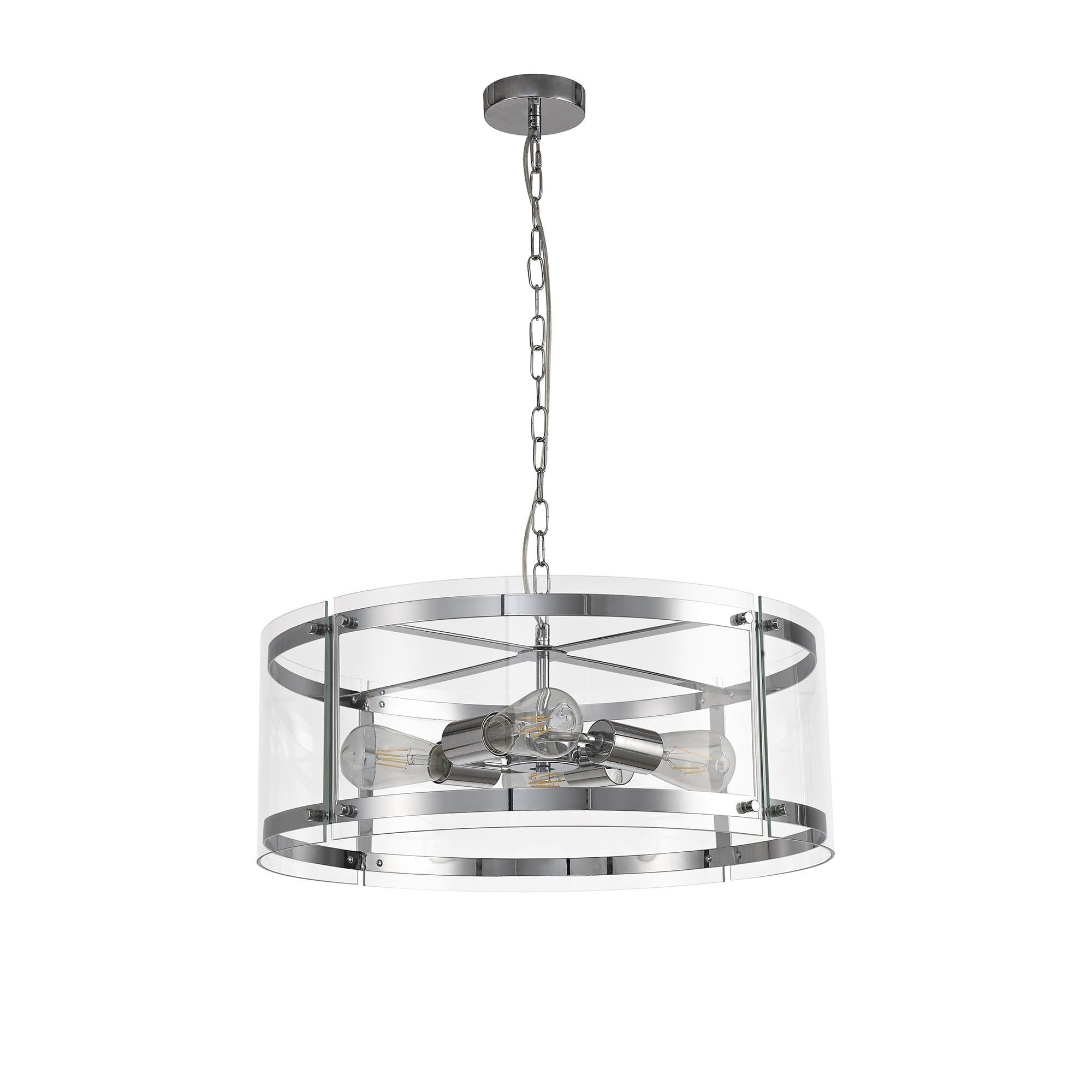 Pendant, 4 Light E27, Polished Chrome