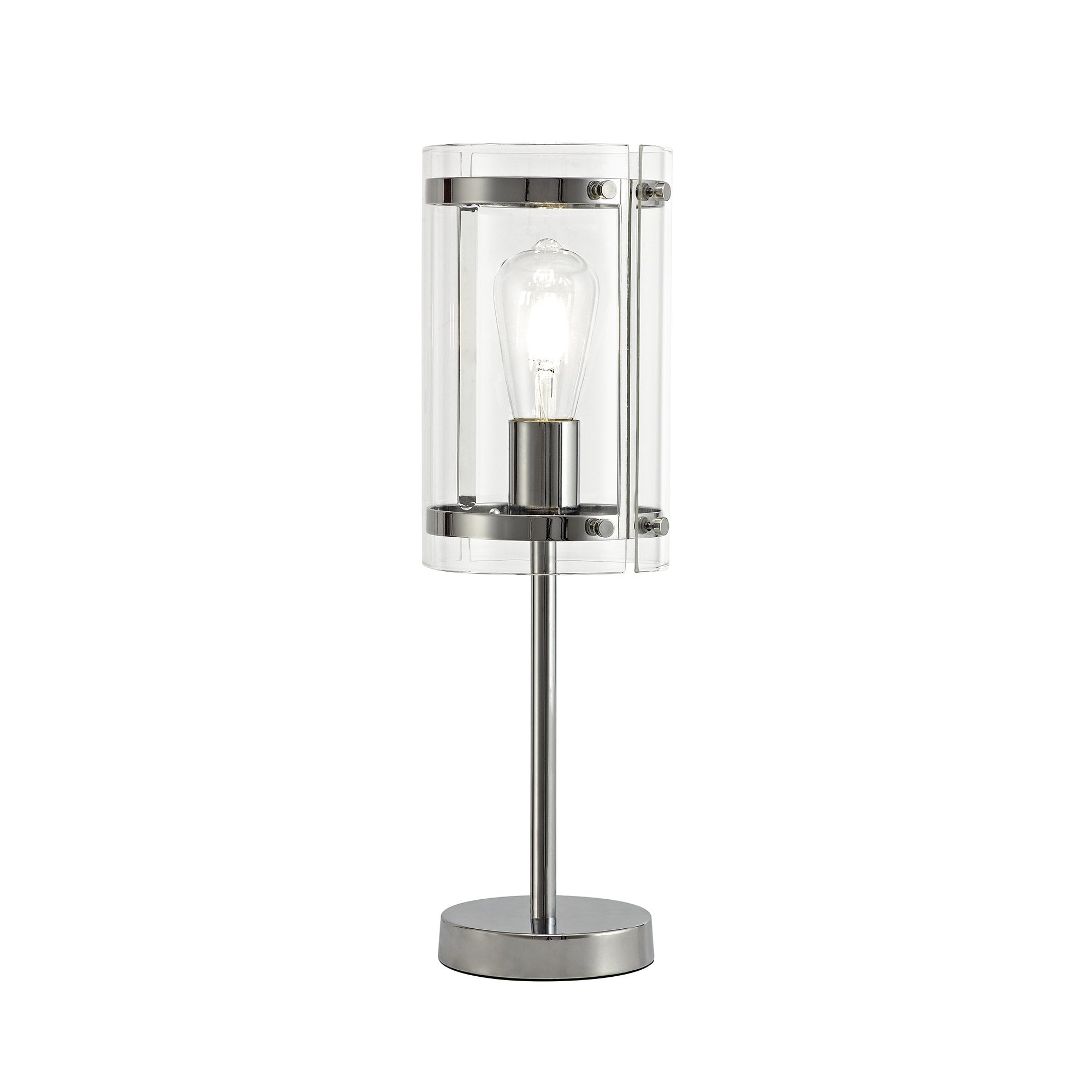 Table Lamp, 1 Light E27, Polished Chrome