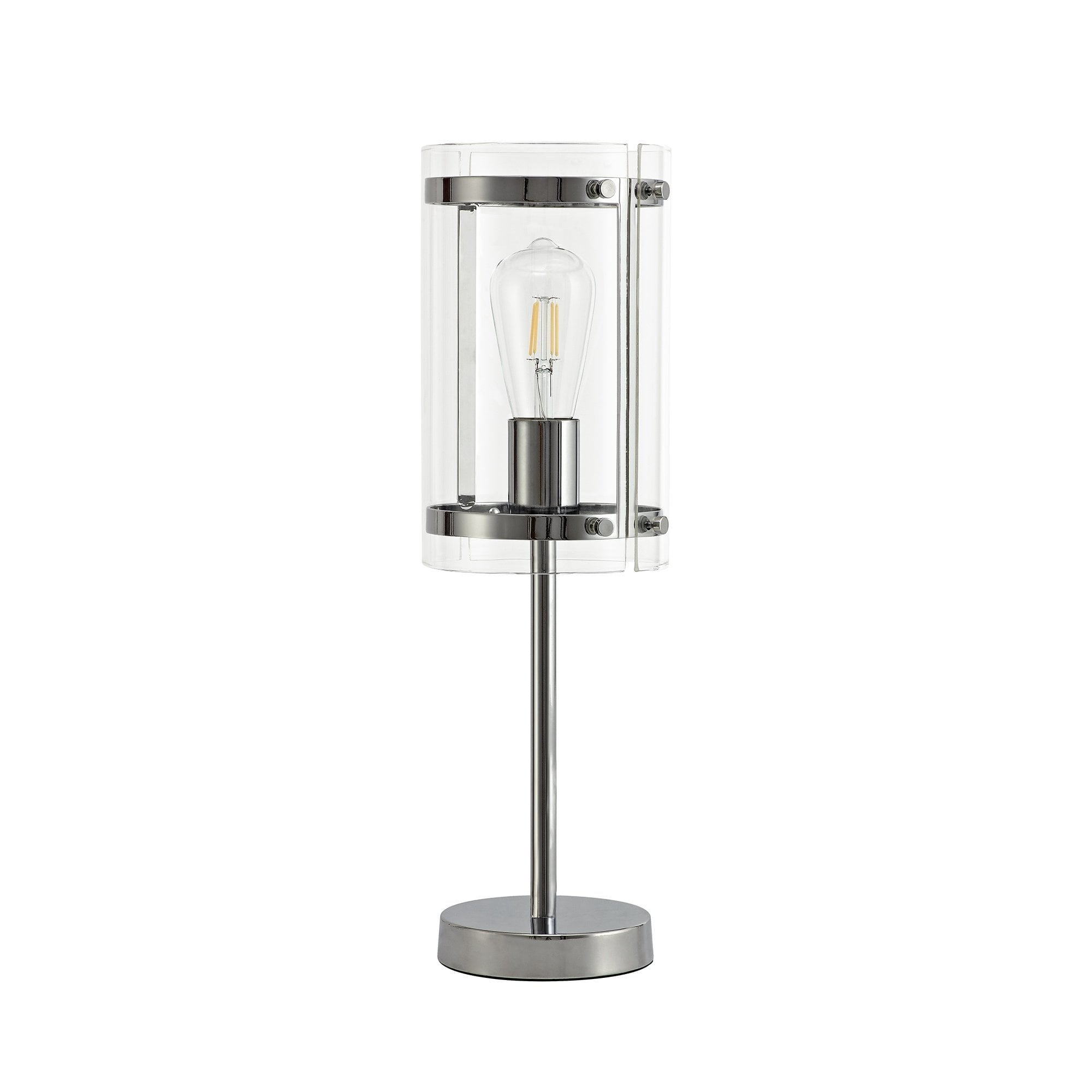 Table Lamp, 1 Light E27, Polished Chrome