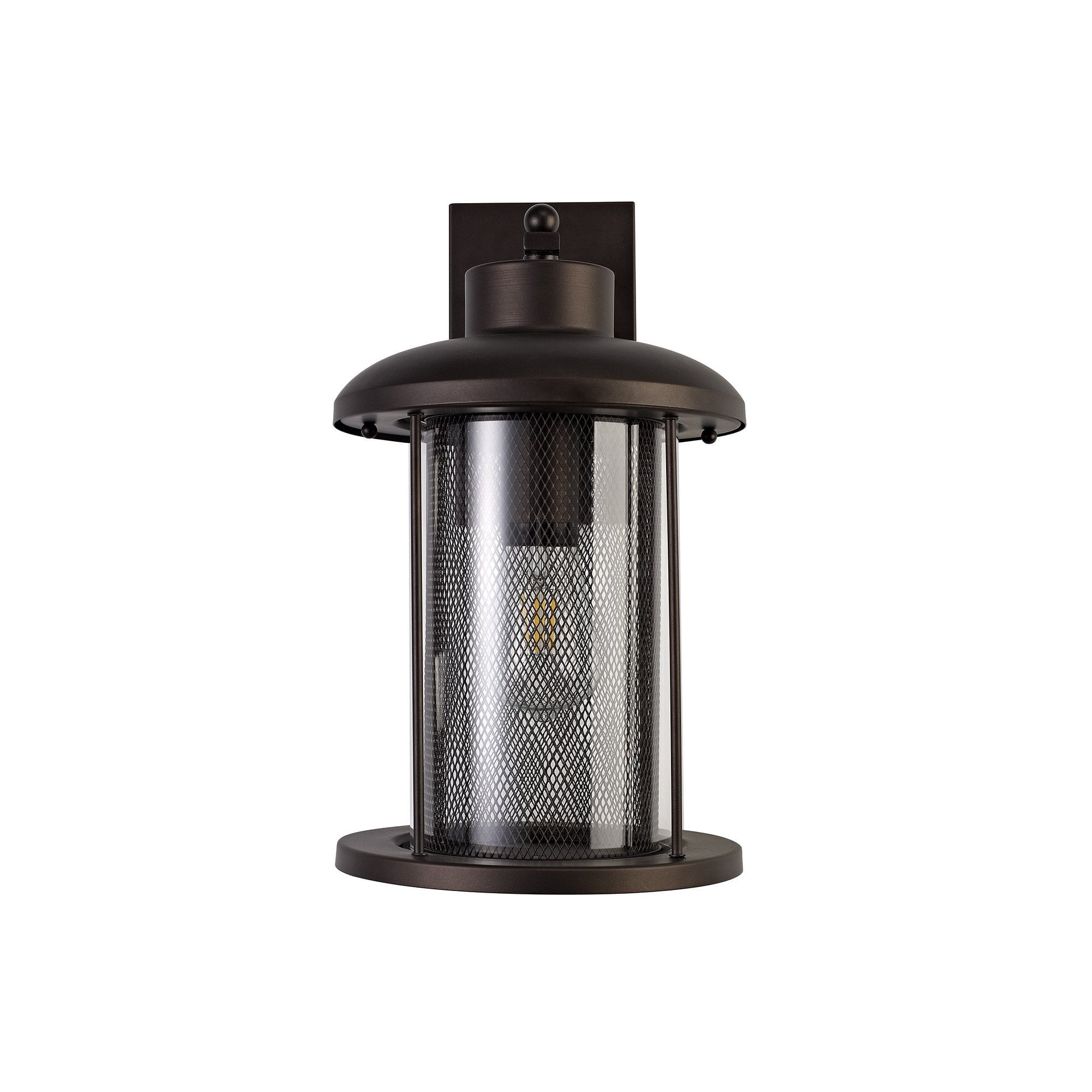 Extra Large Wall Lamp, 1 x E27, Antique Bronze/Clear Glass, IP54, 2yrs Warranty