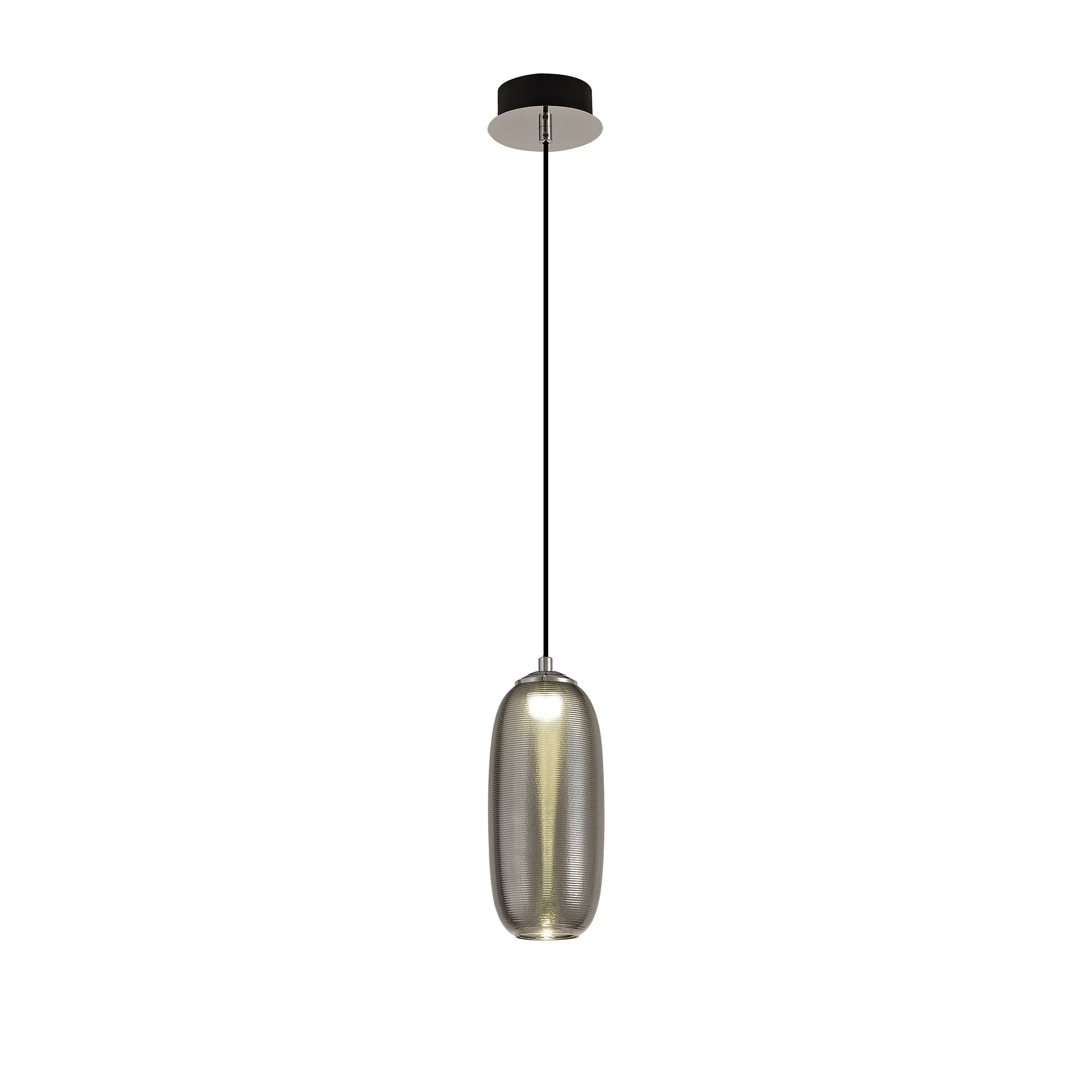 Pendant, 1 x 8W LED, 4000K, 720lm, Smoked/Black, 3yrs Warranty