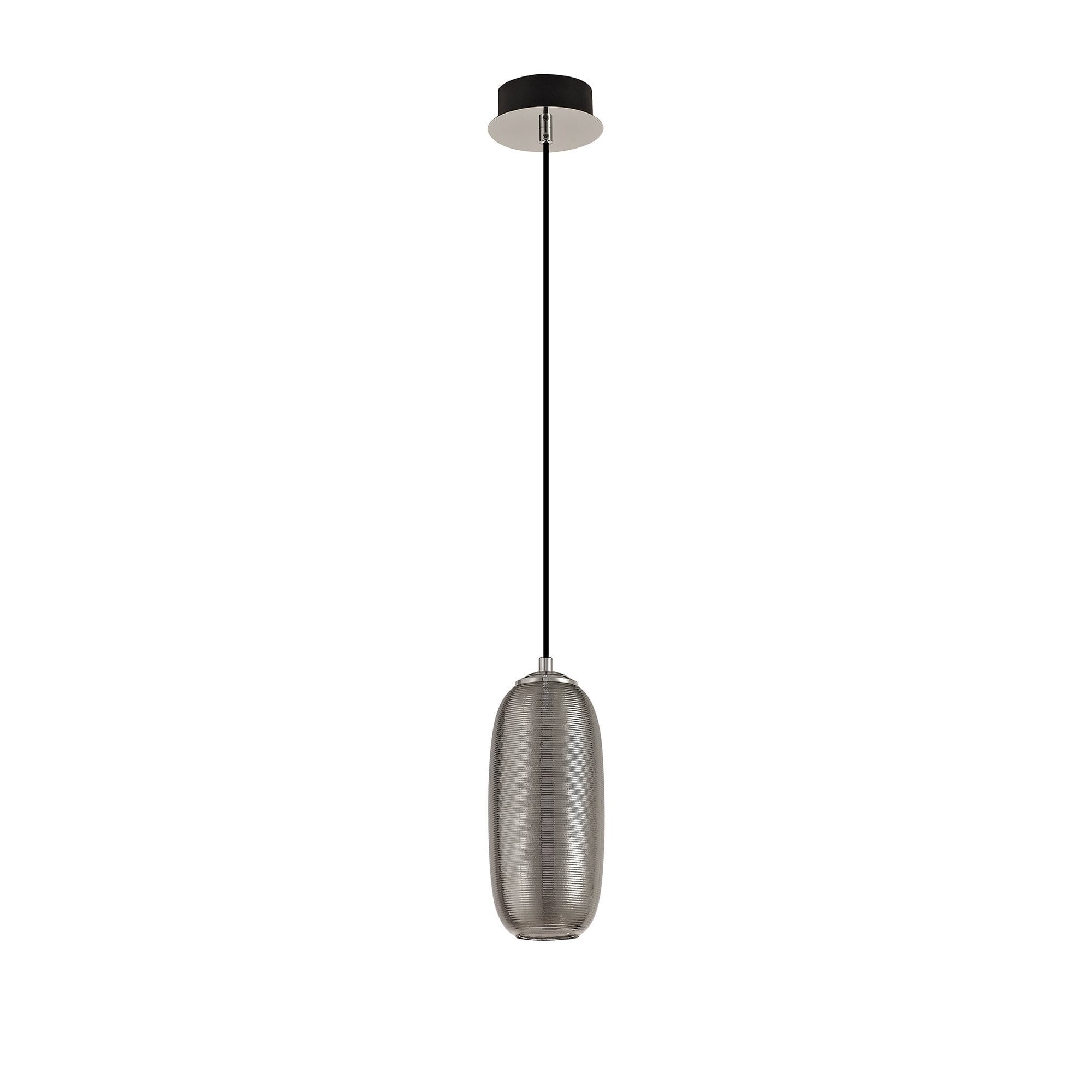 Pendant, 1 x 8W LED, 4000K, 720lm, Smoked/Black, 3yrs Warranty