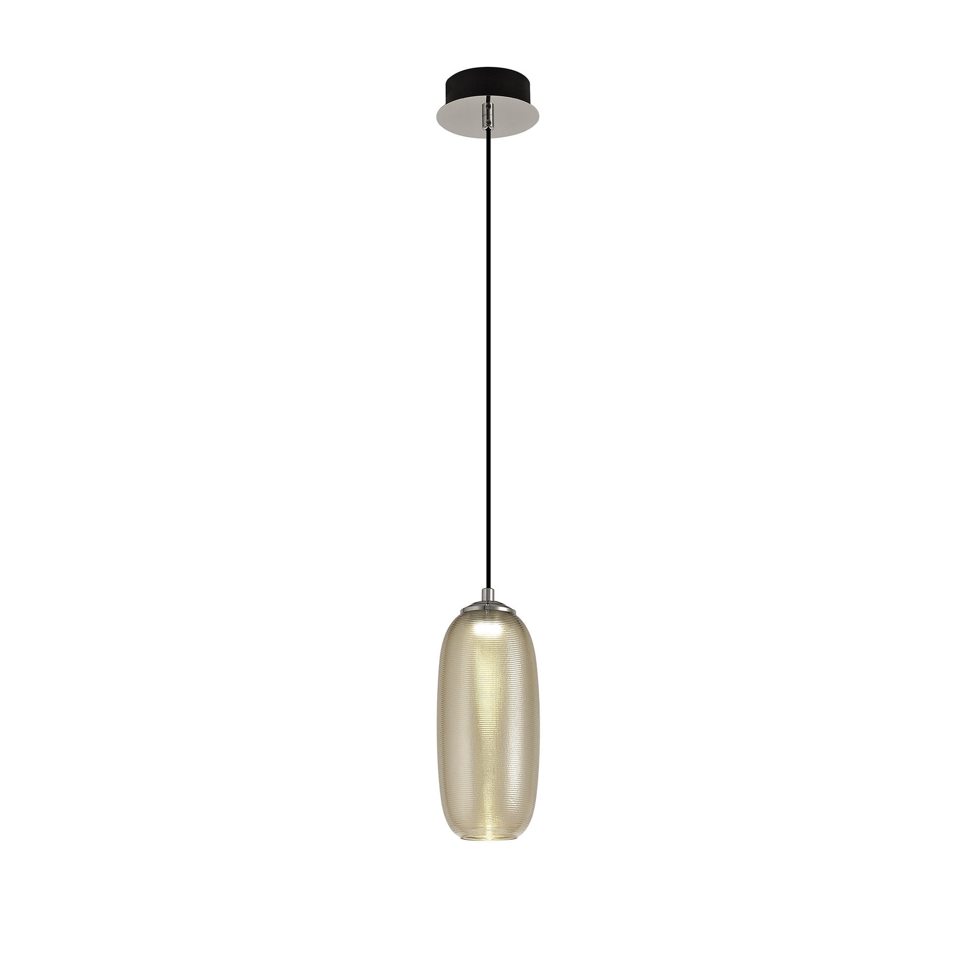 Pendant, 1 x 8W LED, 4000K, 720lm, Champagne/Black, 3yrs Warranty