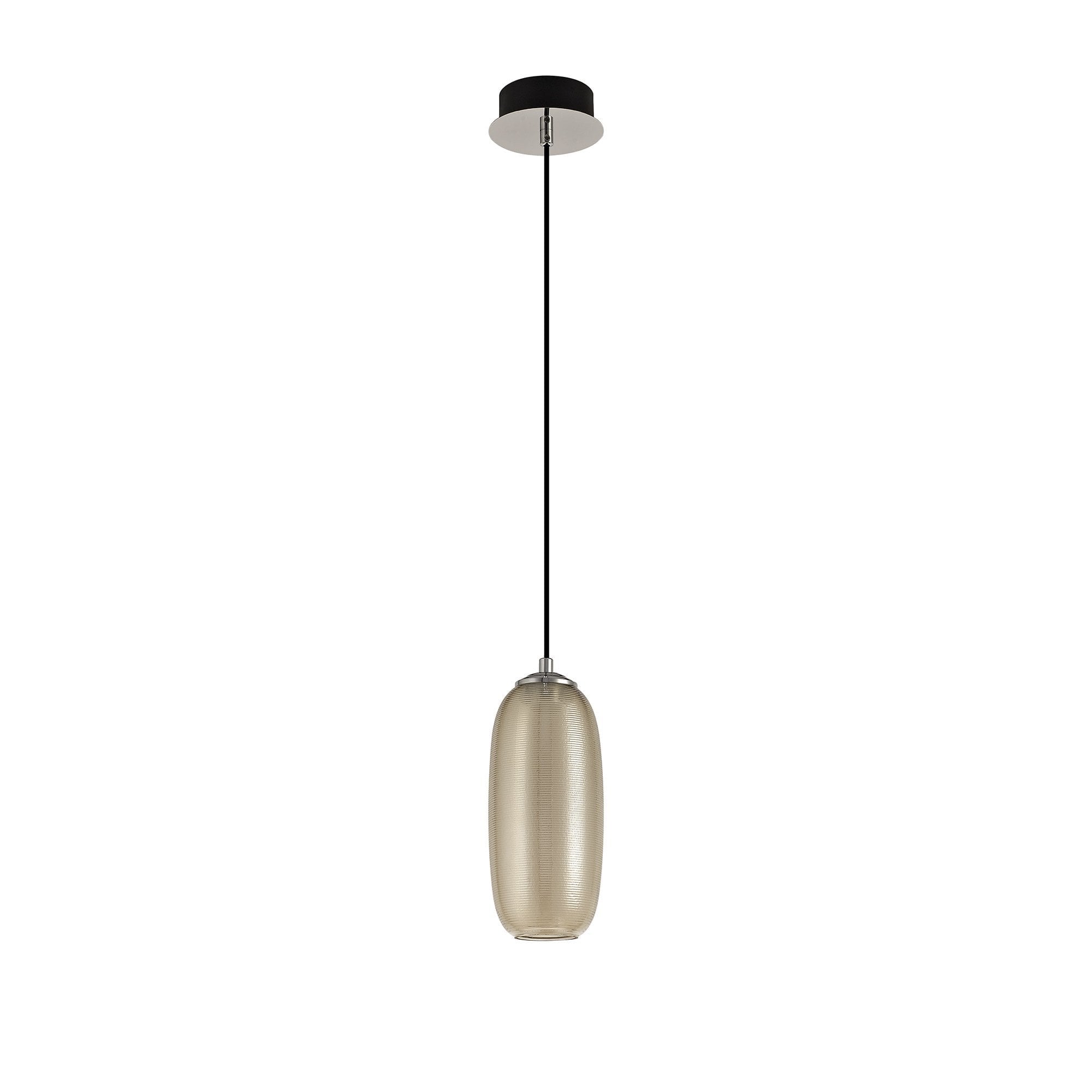 Pendant, 1 x 8W LED, 4000K, 720lm, Champagne/Black, 3yrs Warranty