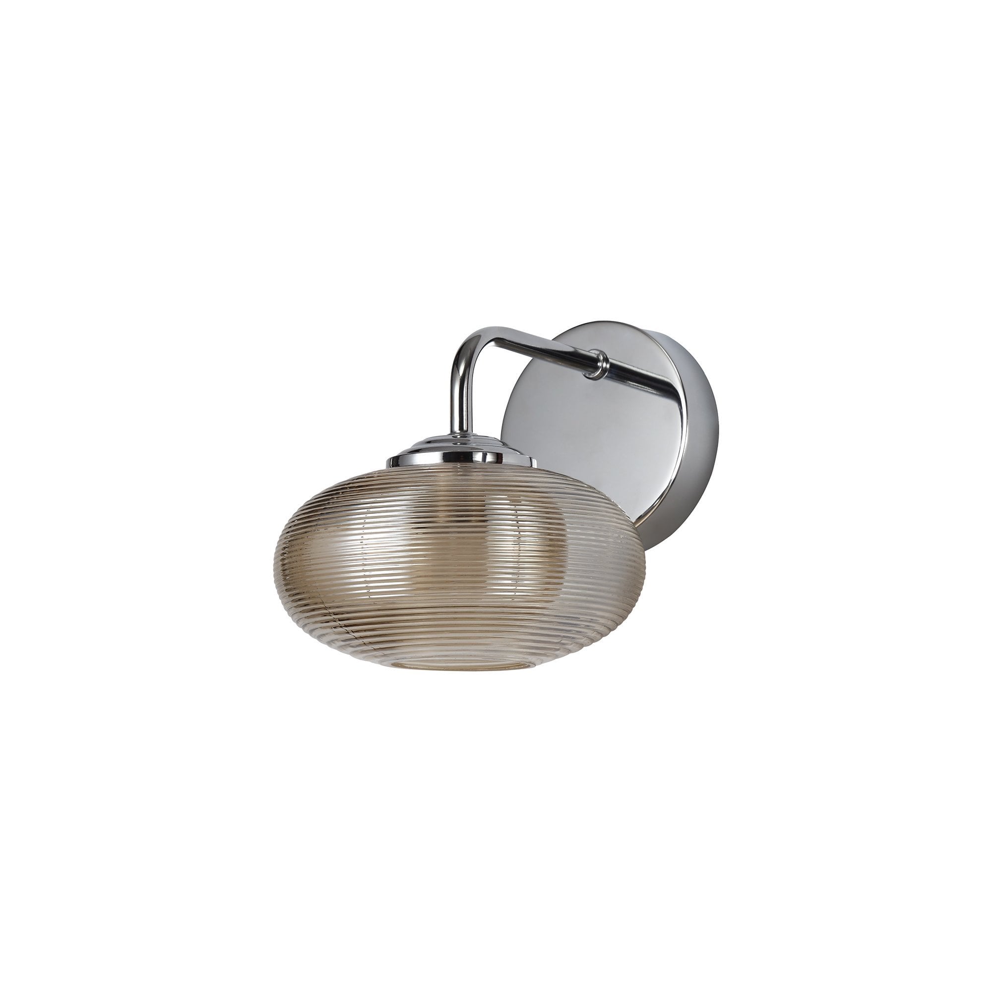 Wall Light Switched, 1 x 8W LED, 4000K, Champagne/Polished Chrome, 3yrs Warranty